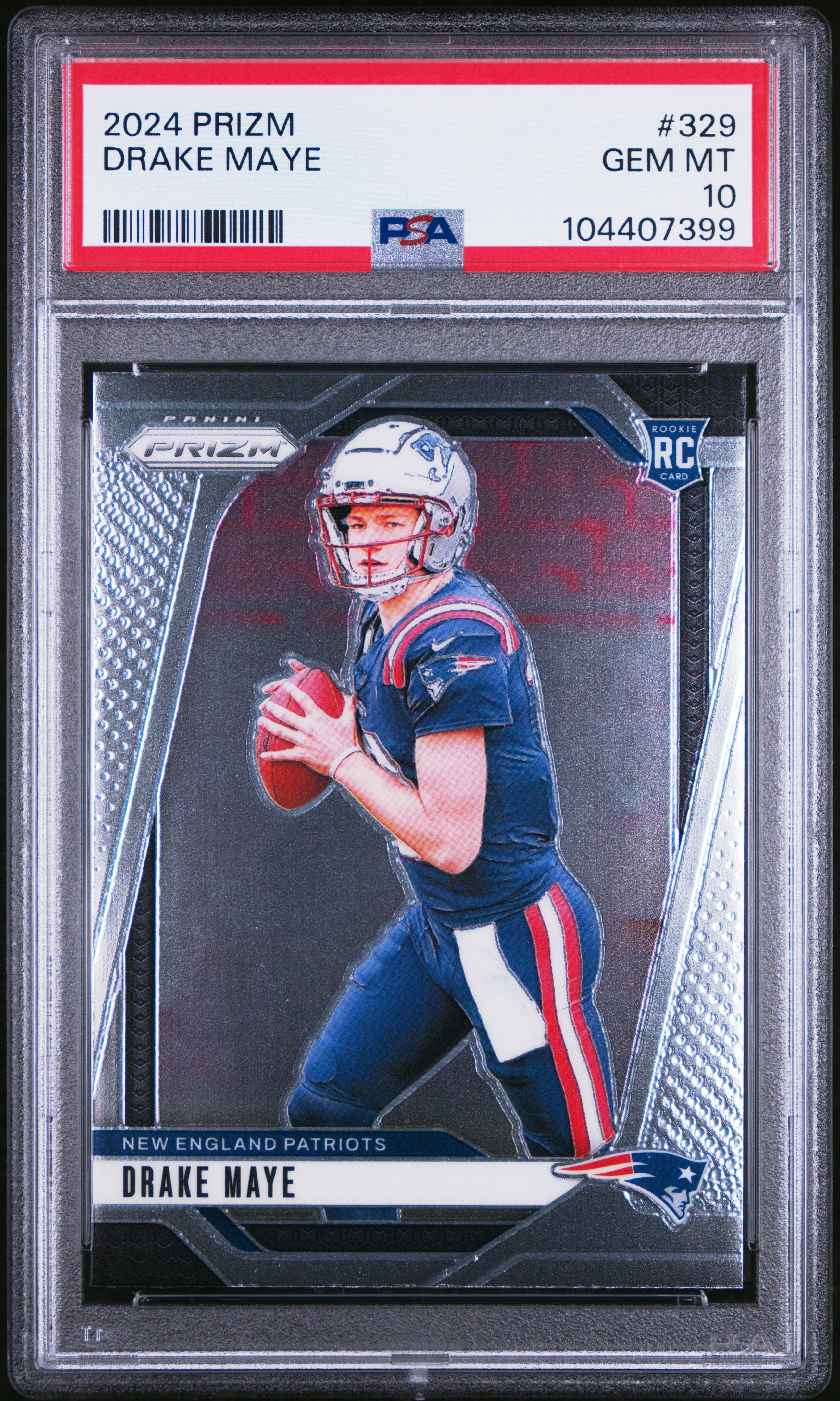 2024 Panini Prizm Drake Maye #329 Gem Mt 10 front