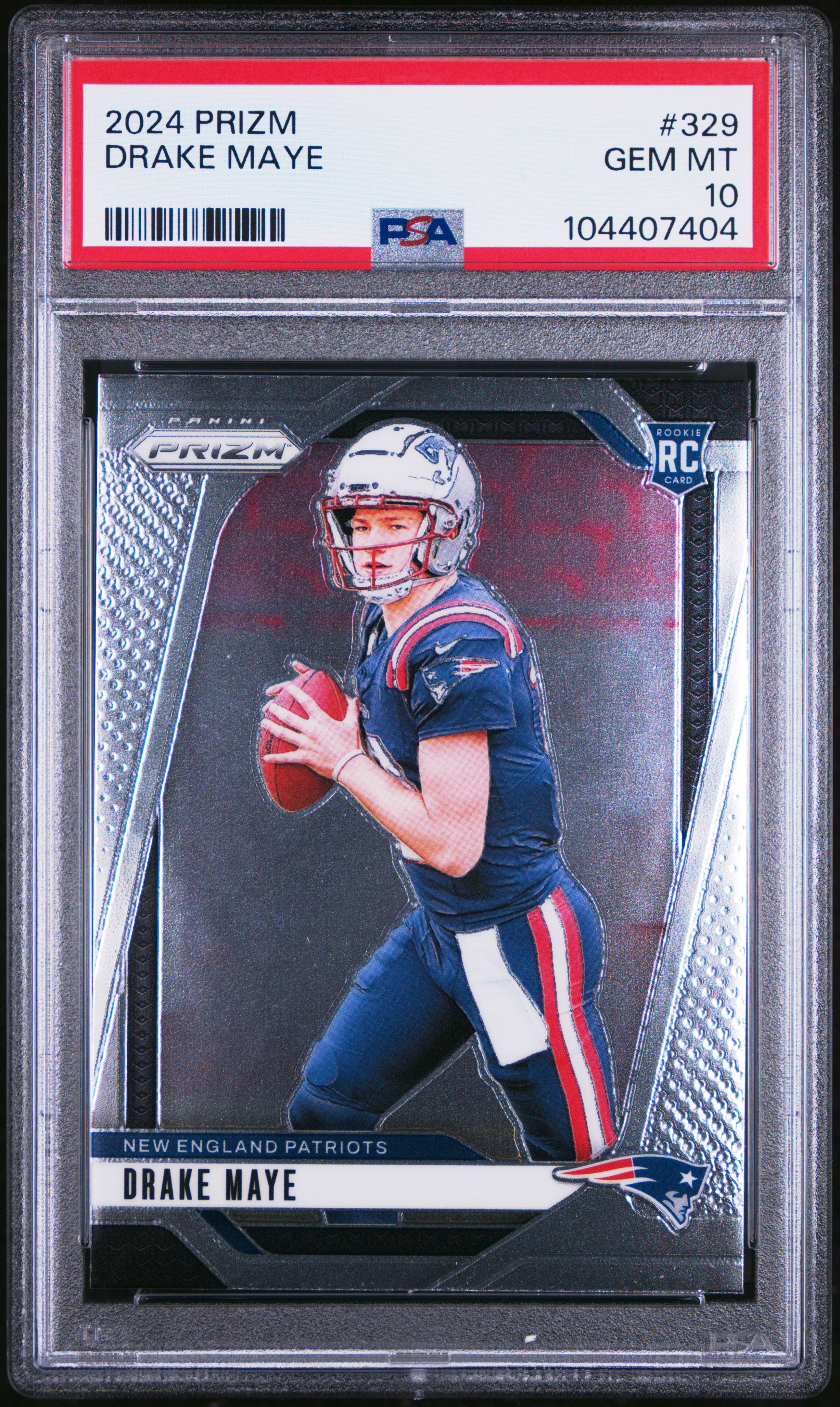 2024 Panini Prizm Drake Maye #329 Gem Mt 10 front