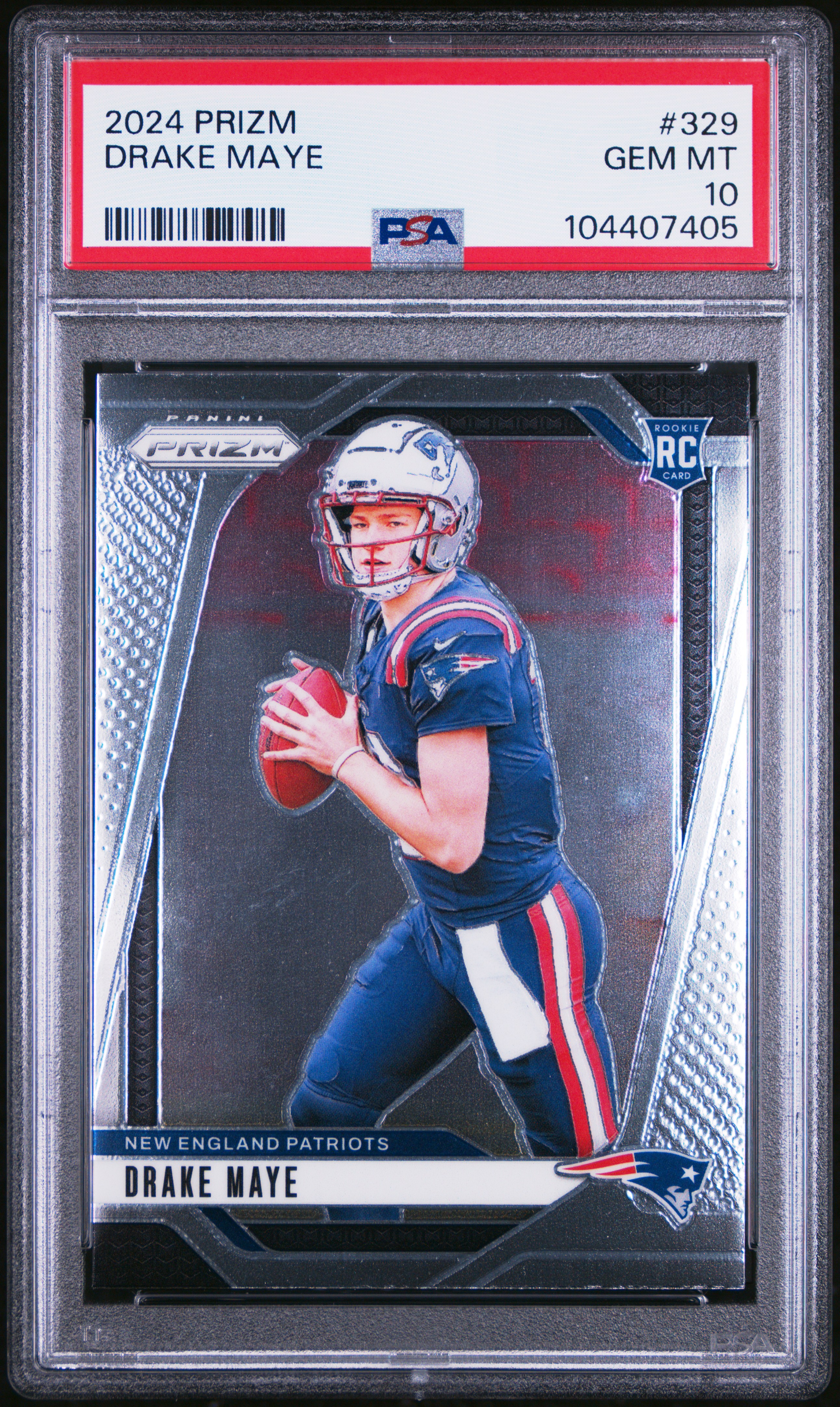 2024 Panini Prizm Drake Maye #329 Gem Mt 10 front