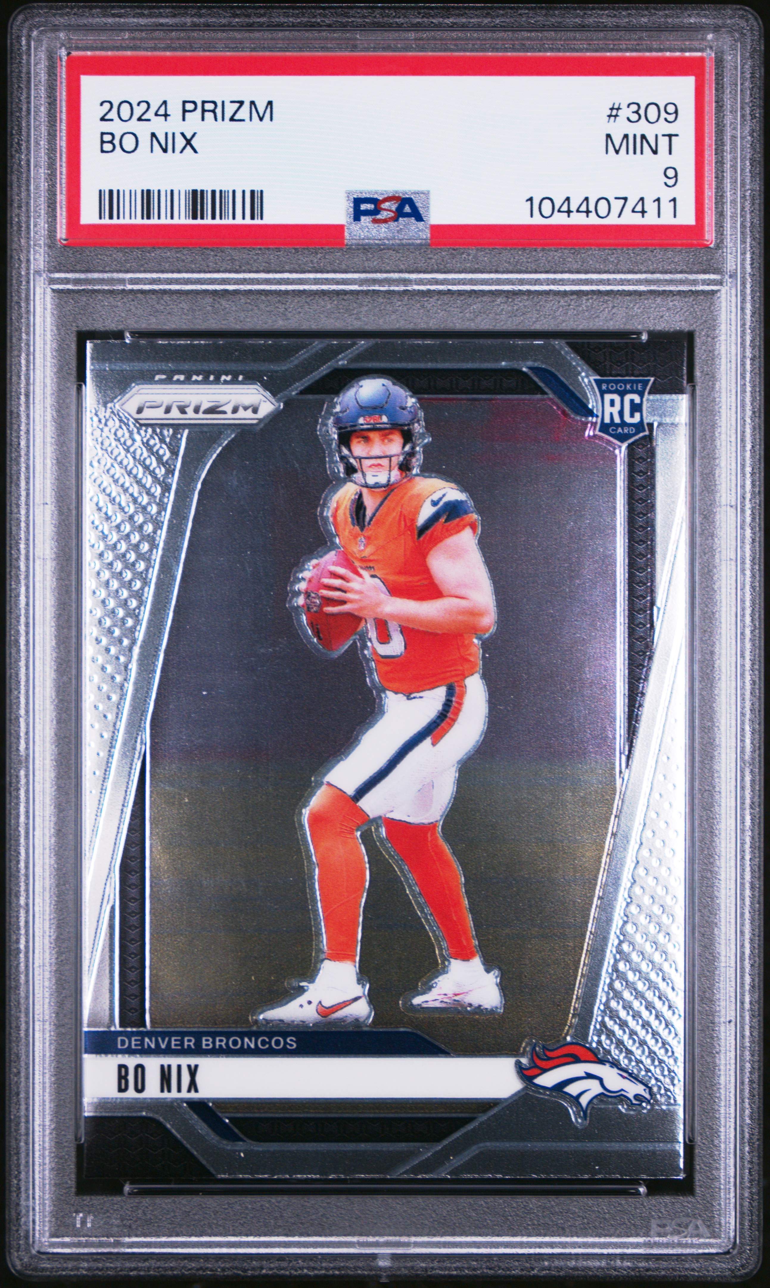2024 Panini Prizm Bo Nix #309 Mint 9 front