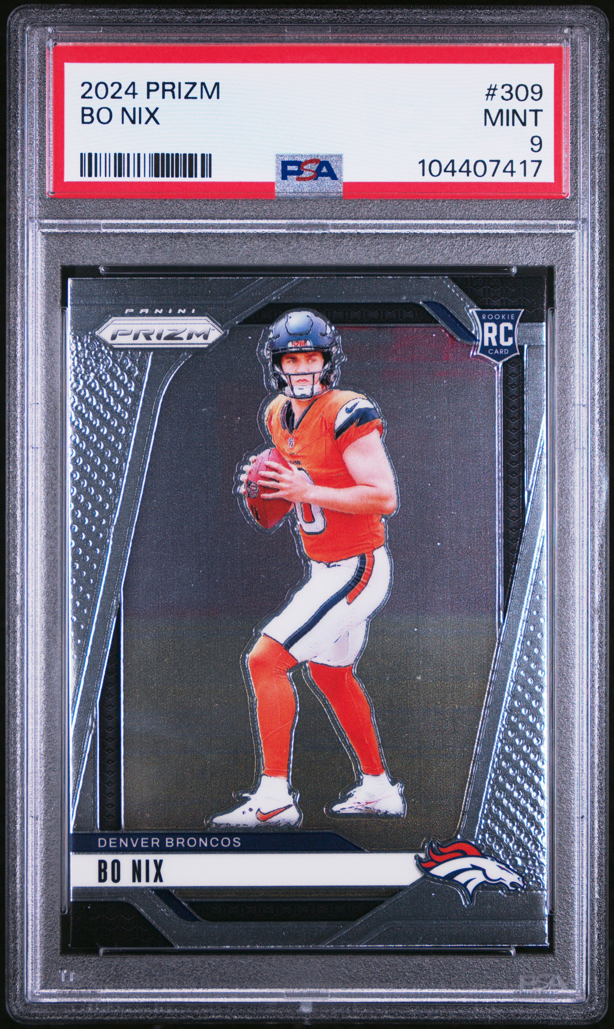 2024 Panini Prizm Bo Nix #309 Mint 9 front