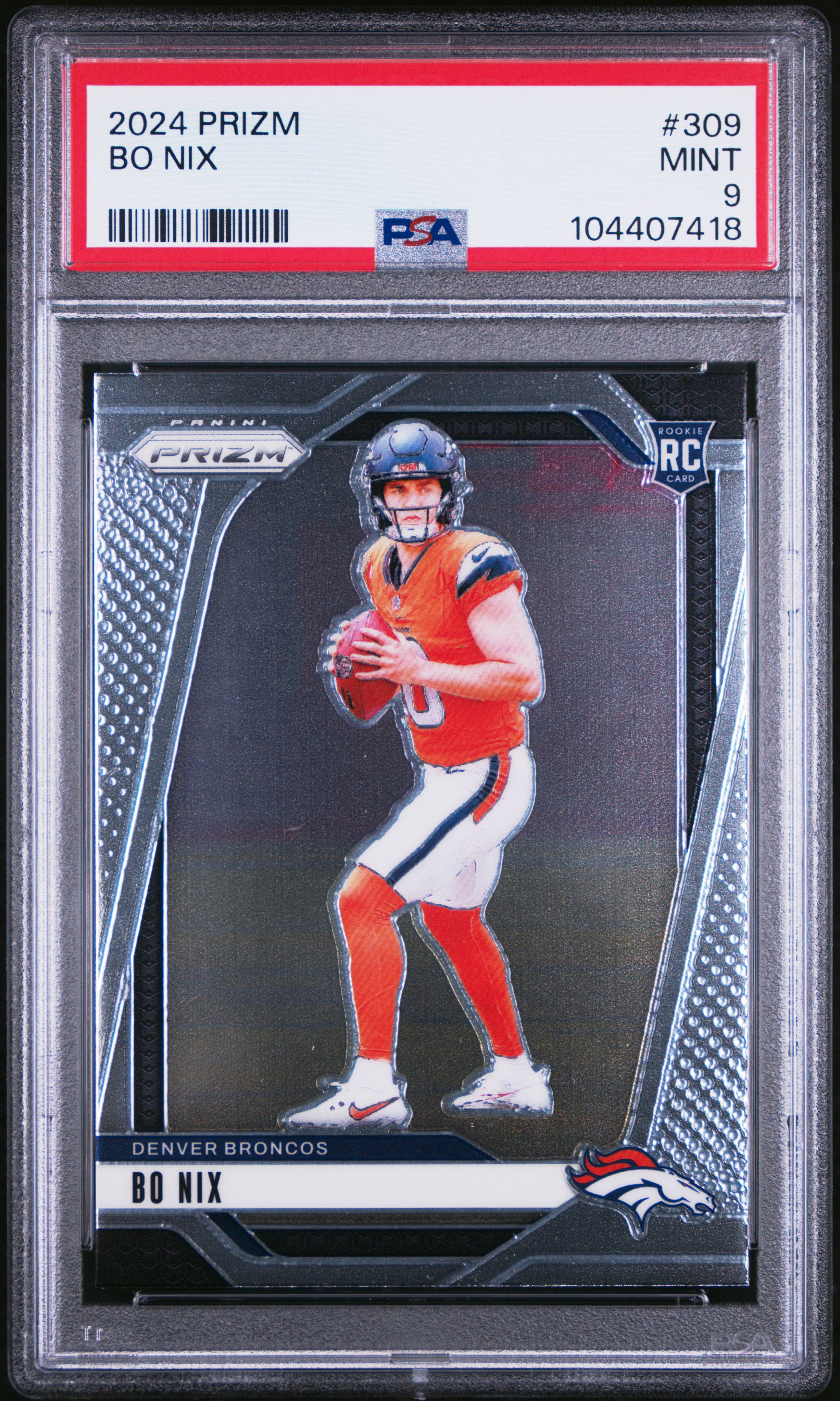 2024 Panini Prizm Bo Nix #309 Mint 9 front