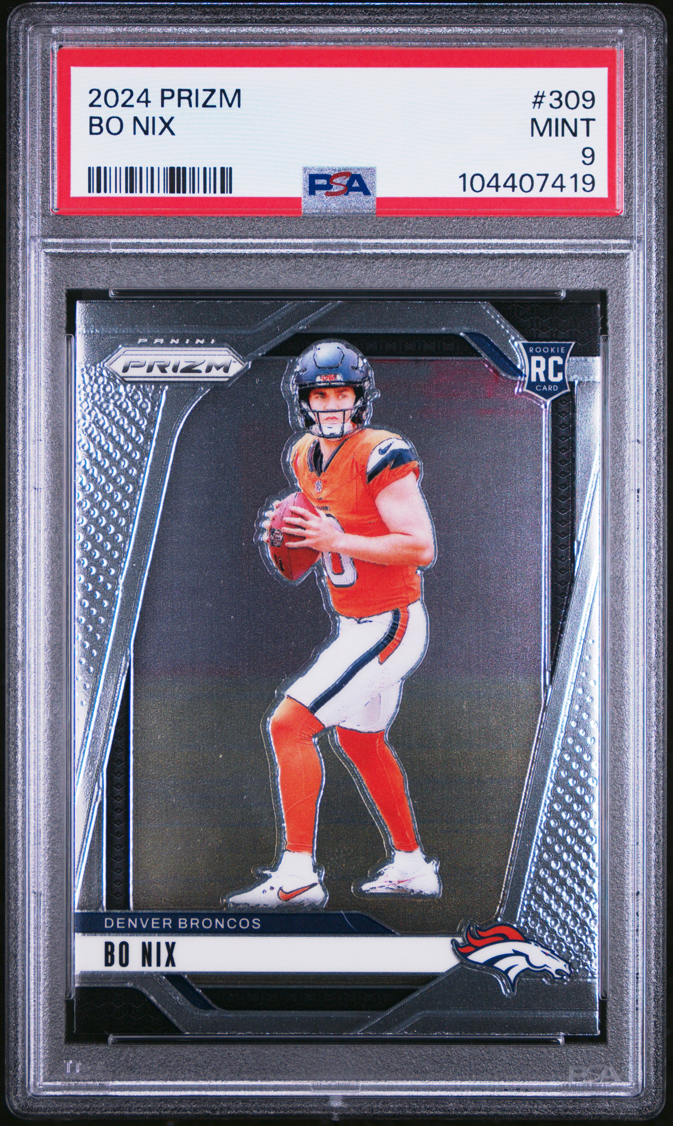 2024 Panini Prizm Bo Nix #309 Mint 9 front