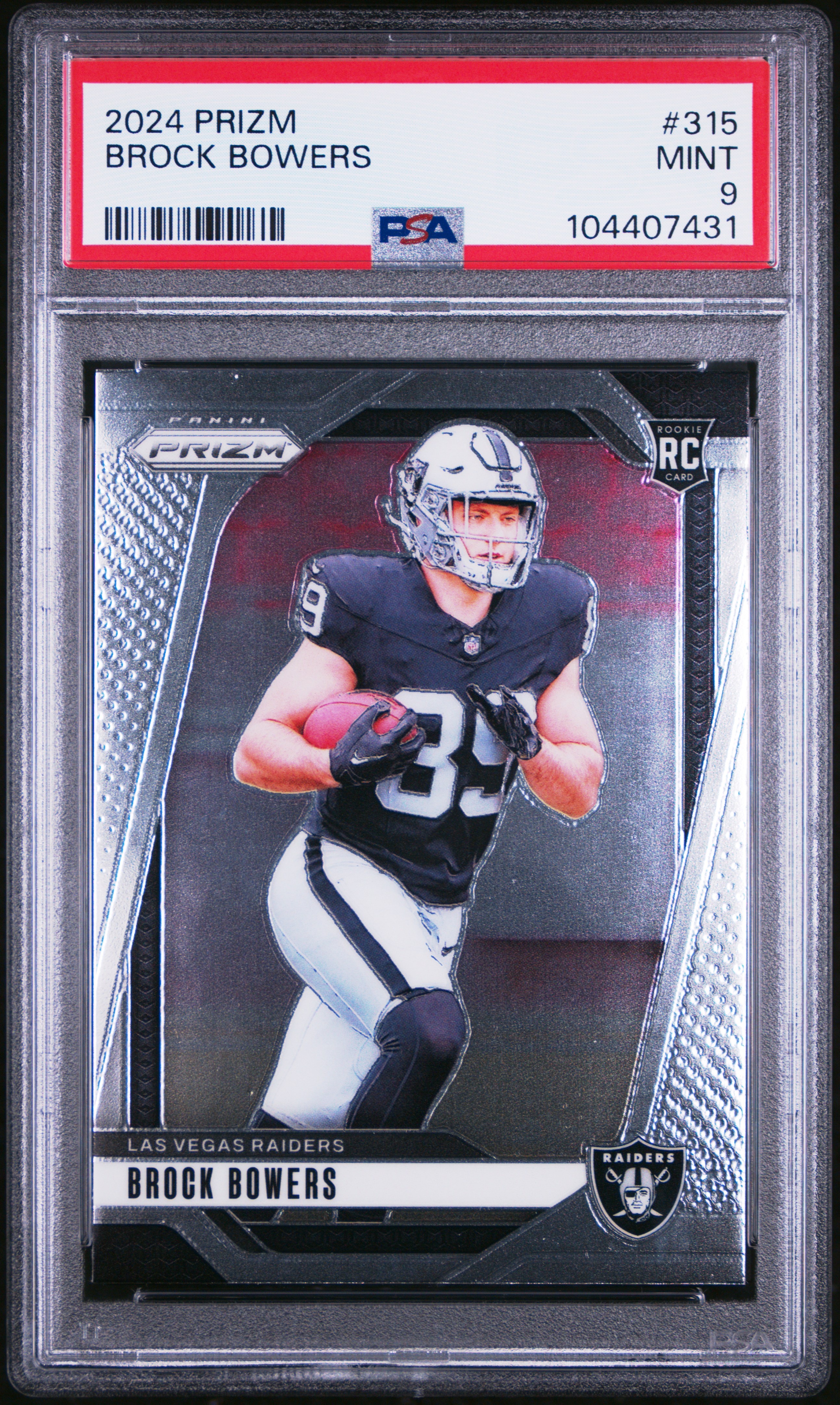 2024 Panini Prizm Brock Bowers #315 Mint 9 front