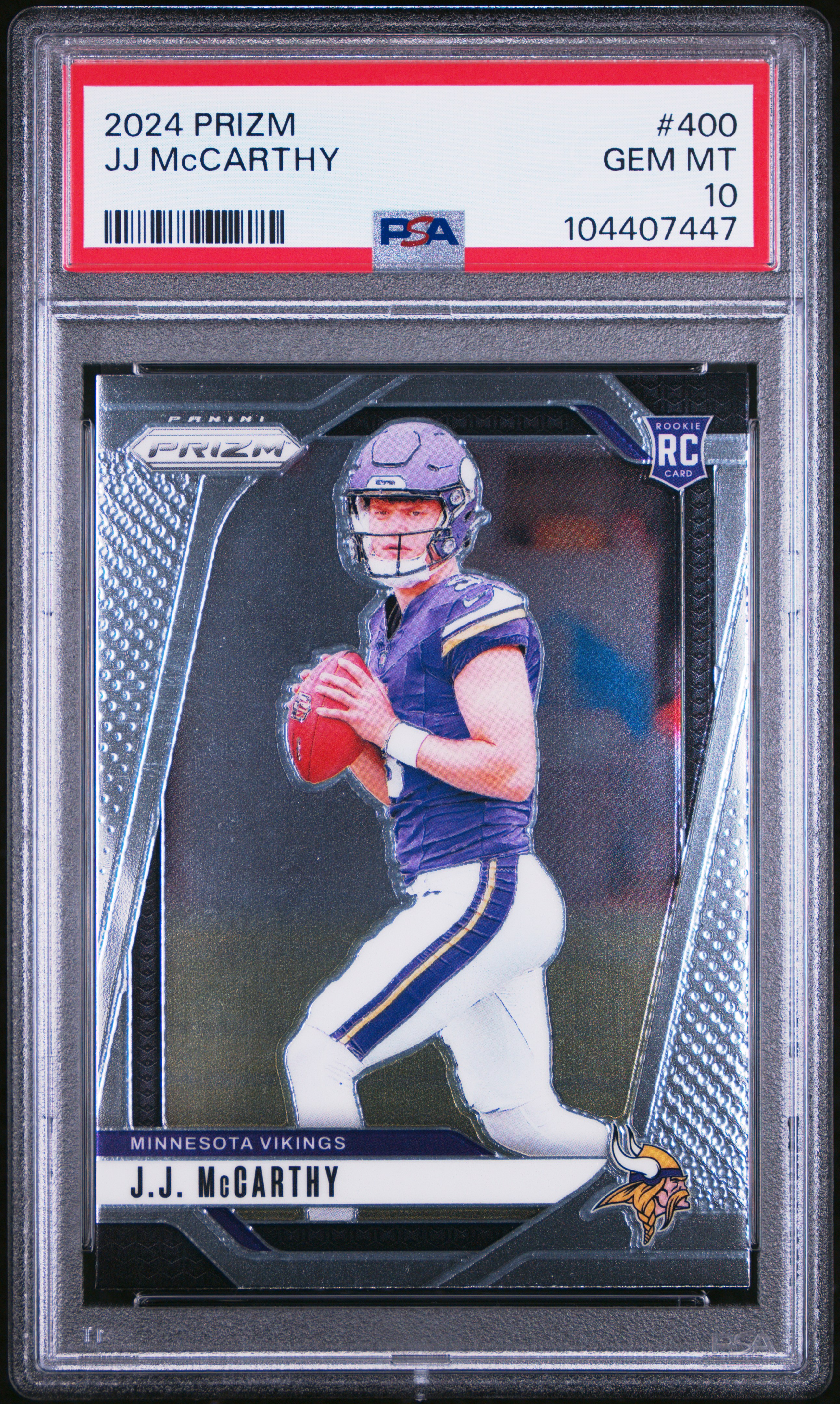 2024 Panini Prizm Jj Mccarthy #400 Gem Mt 10 front