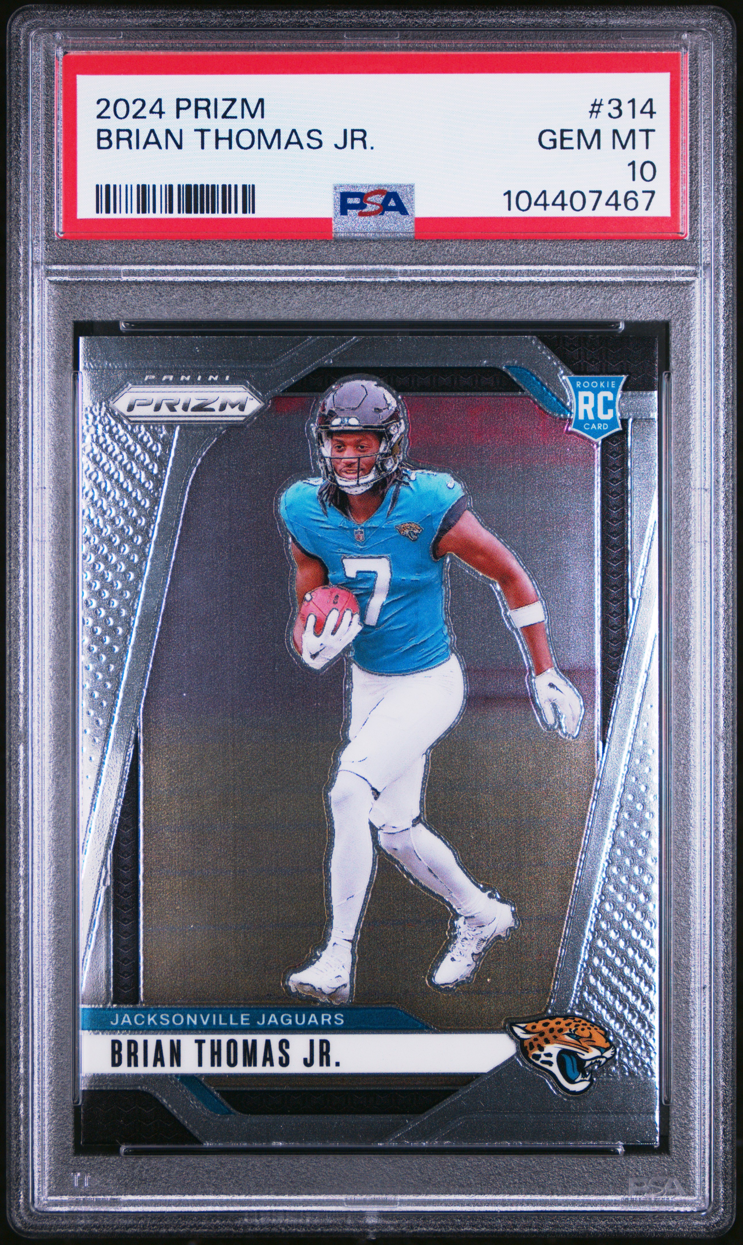 2024 Panini Prizm Brian Thomas Jr. #314 Gem Mt 10 front