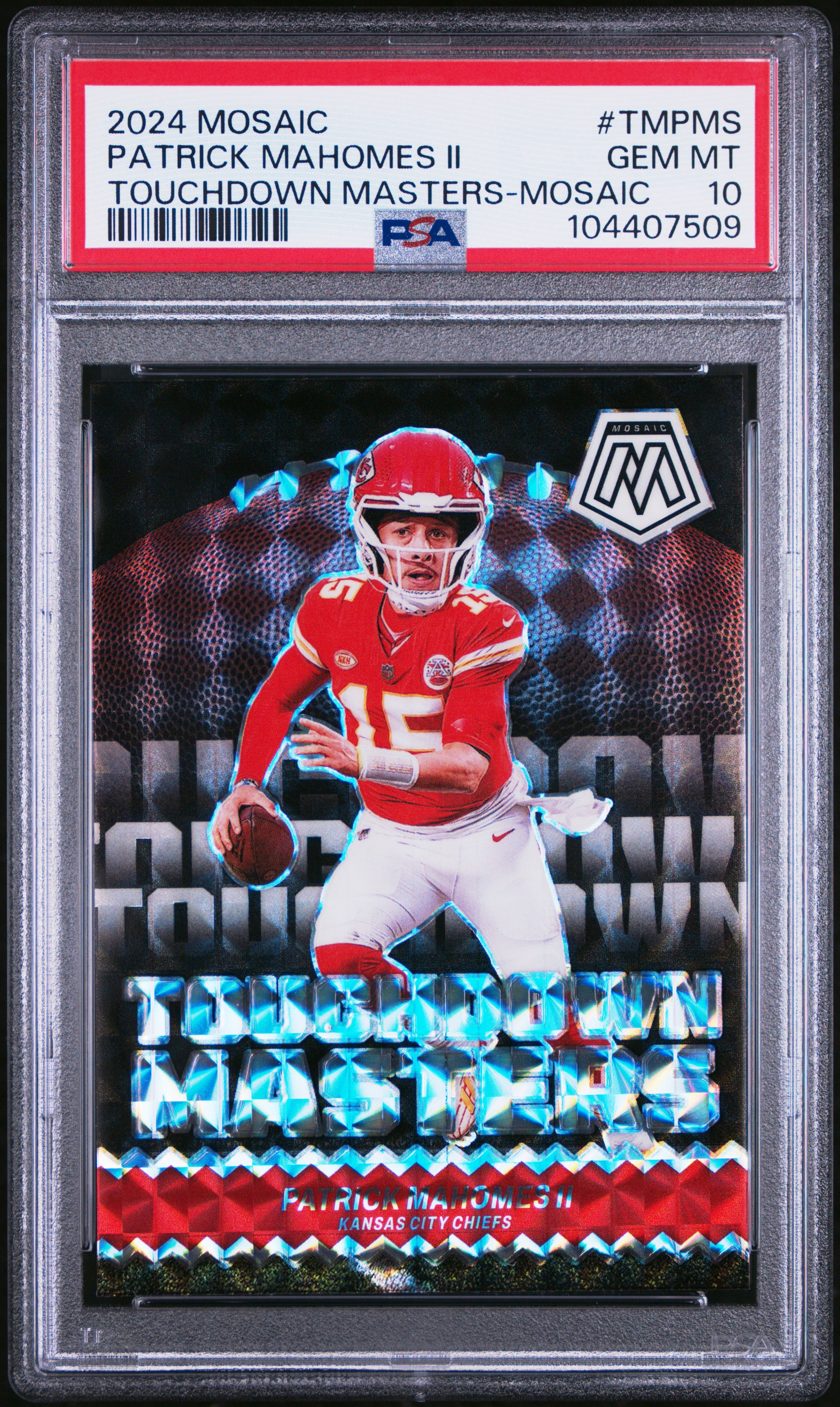2024 Panini Mosaic Touchdown Masters Patrick Mahomes Ii #Tmpms (Touchdown Masters-Mosaic) Gem Mt 10 front