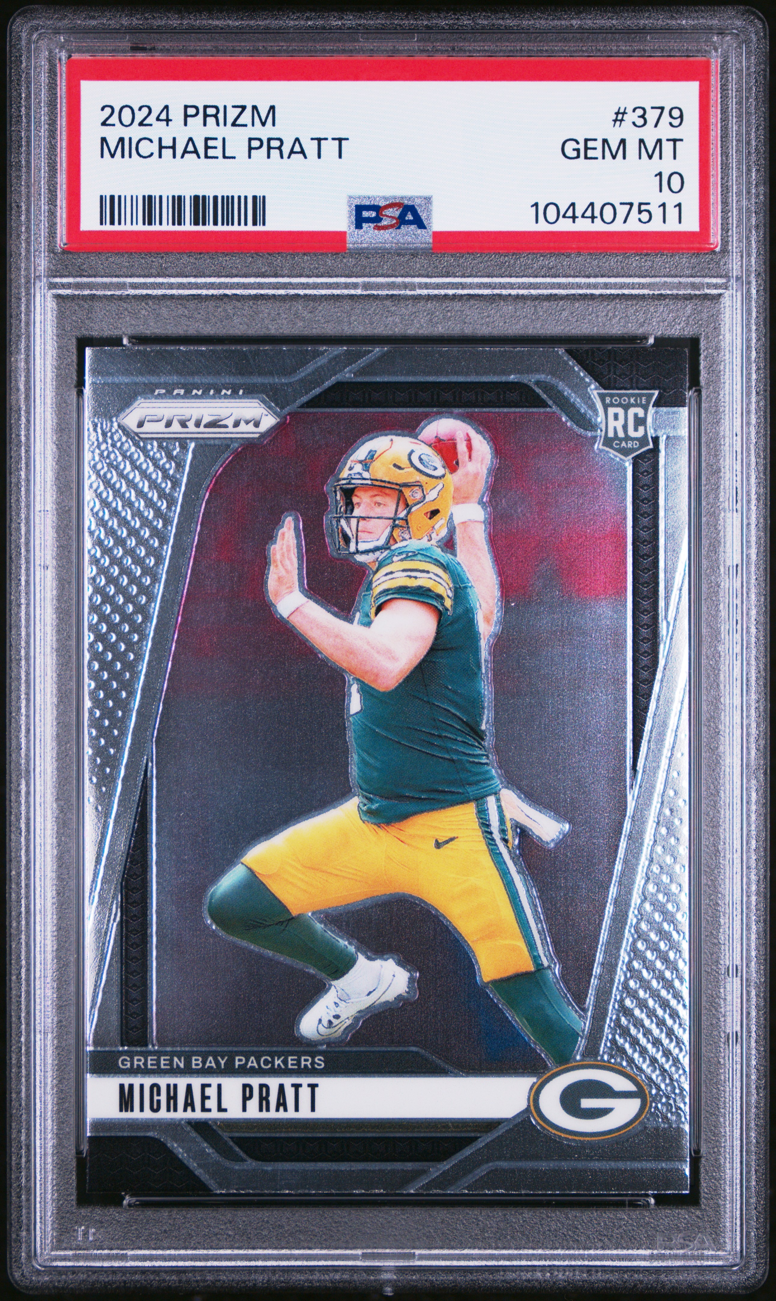 2024 Panini Prizm Michael Pratt #379 Gem Mt 10 front