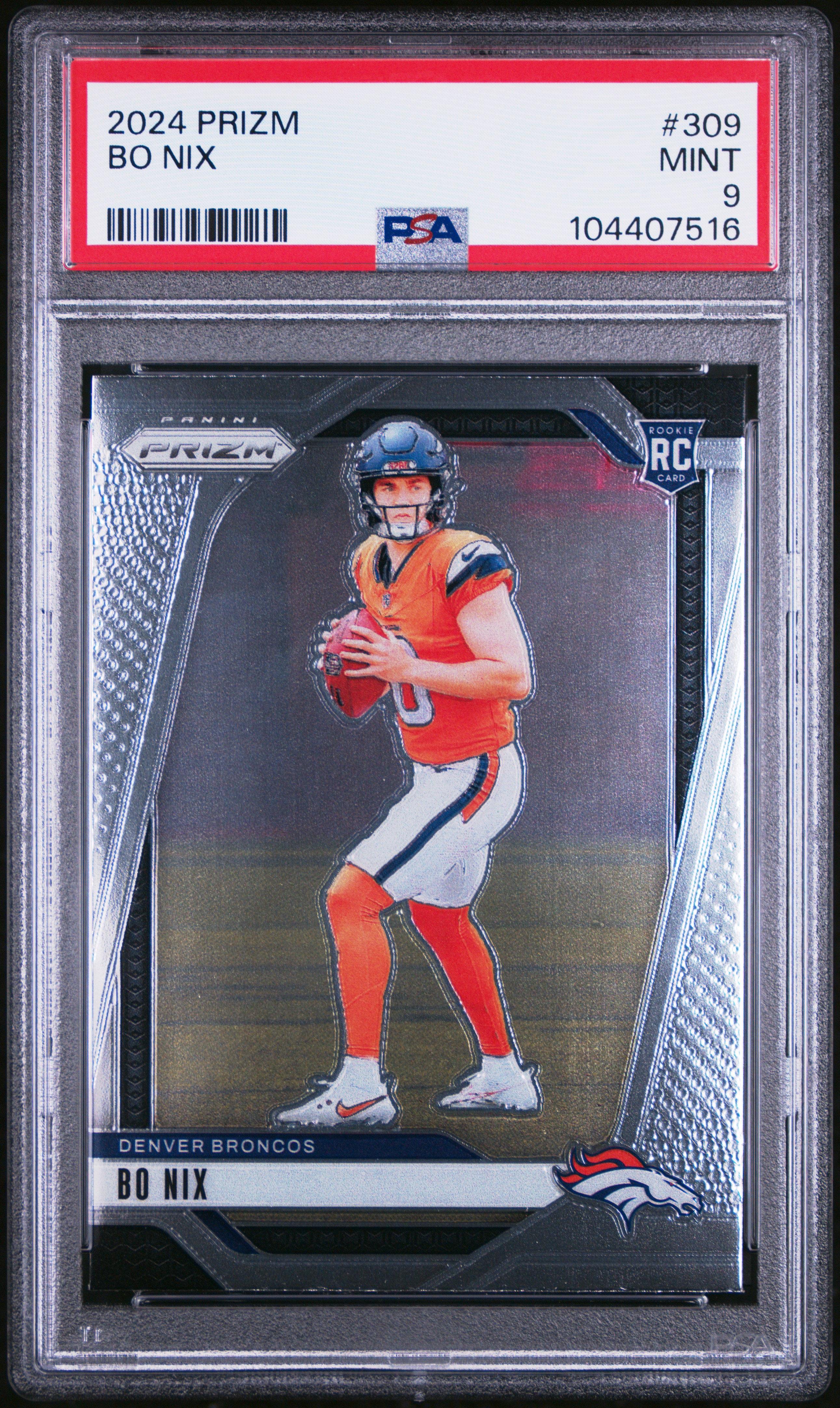 2024 Panini Prizm Bo Nix #309 Mint 9 front