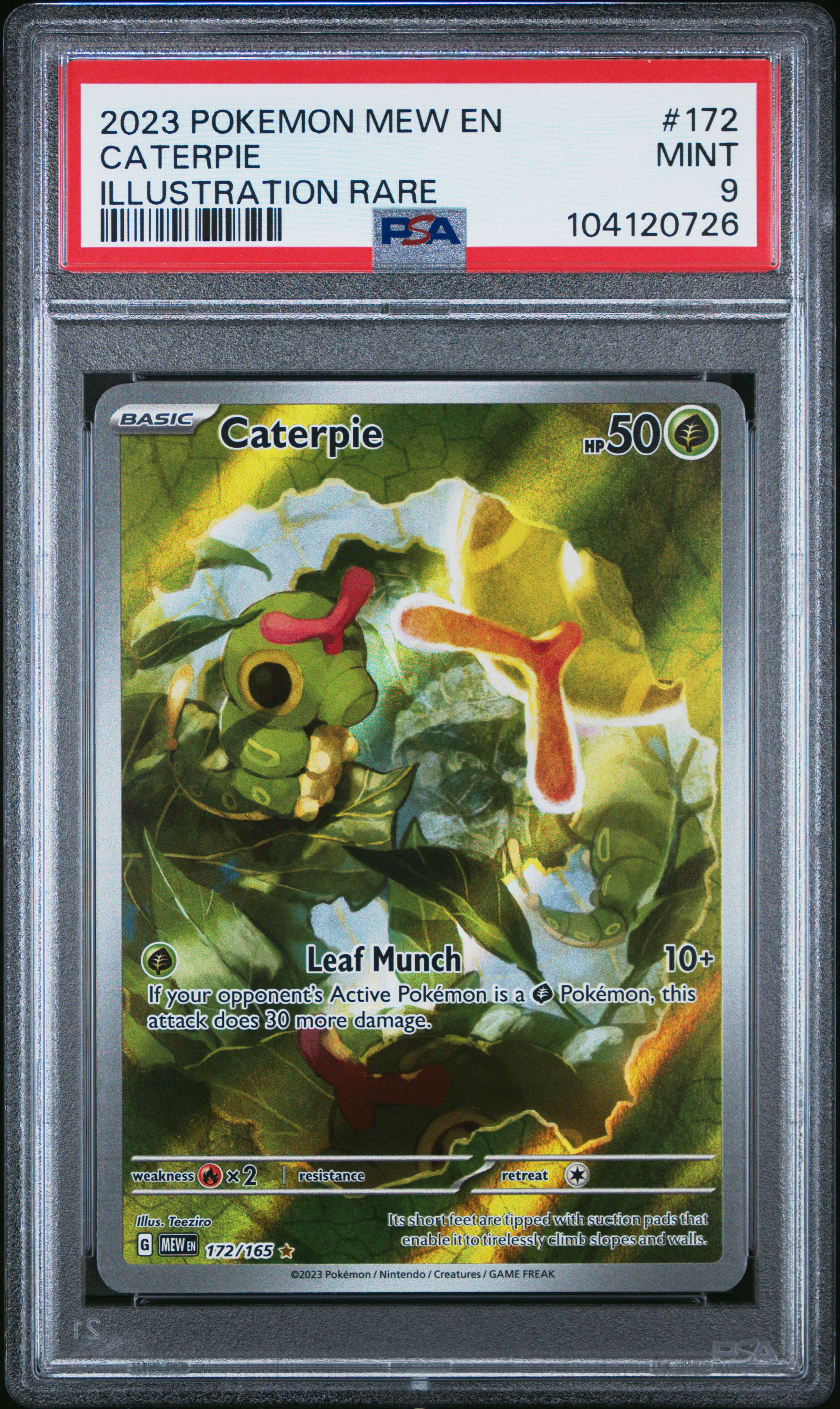 2023 Pokemon Mew En-151 Caterpie #172 (Illustration Rare) Mint 9 front