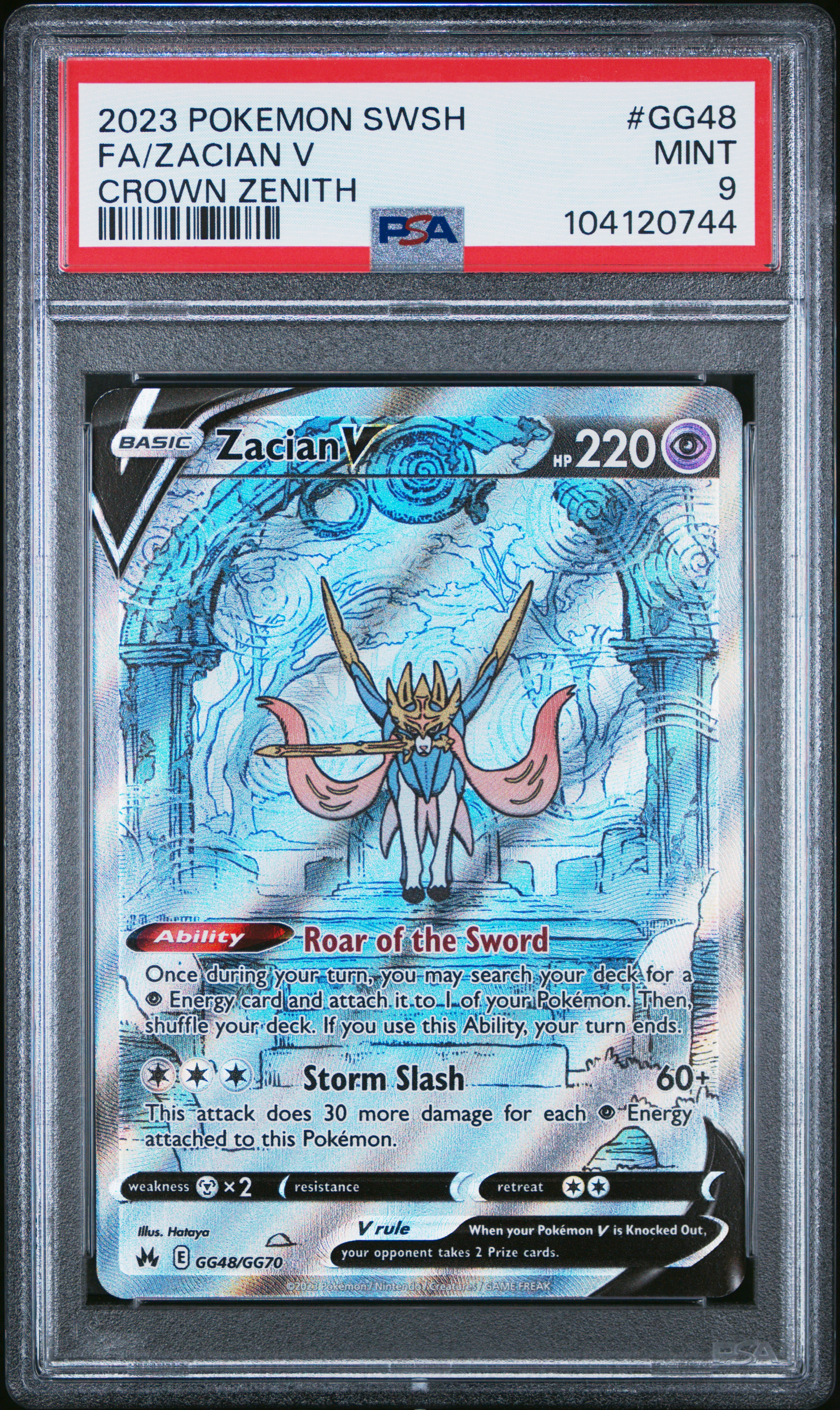 2023 Pokemon Sword And Shield Crown Zenith Fa/Zacian V #Gg48 (Crown Zenith) Mint 9 front