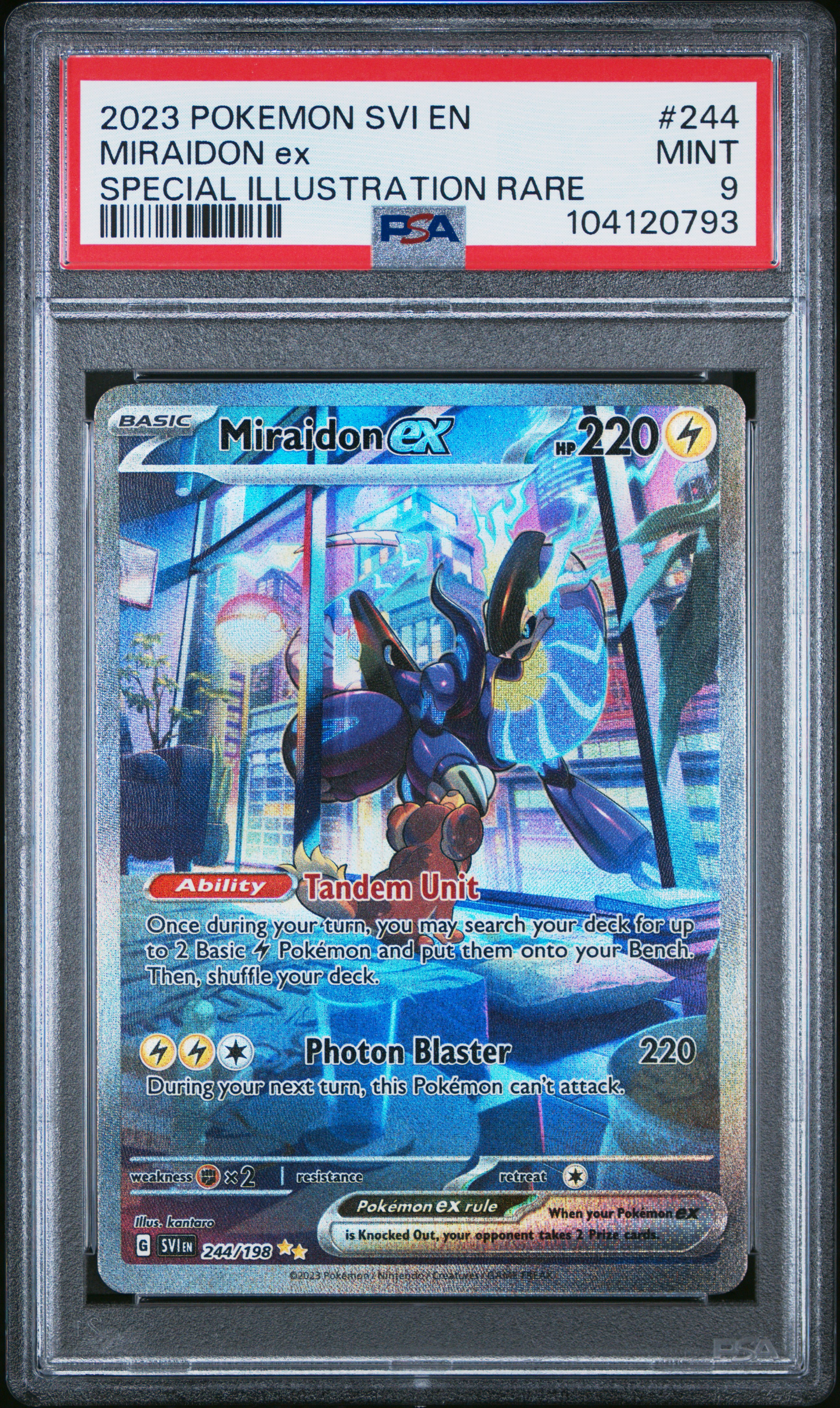 2023 Pokemon Svi En-Scarlet & Violet Miraidon Ex #244 (Special Illustration Rare) Mint 9 front