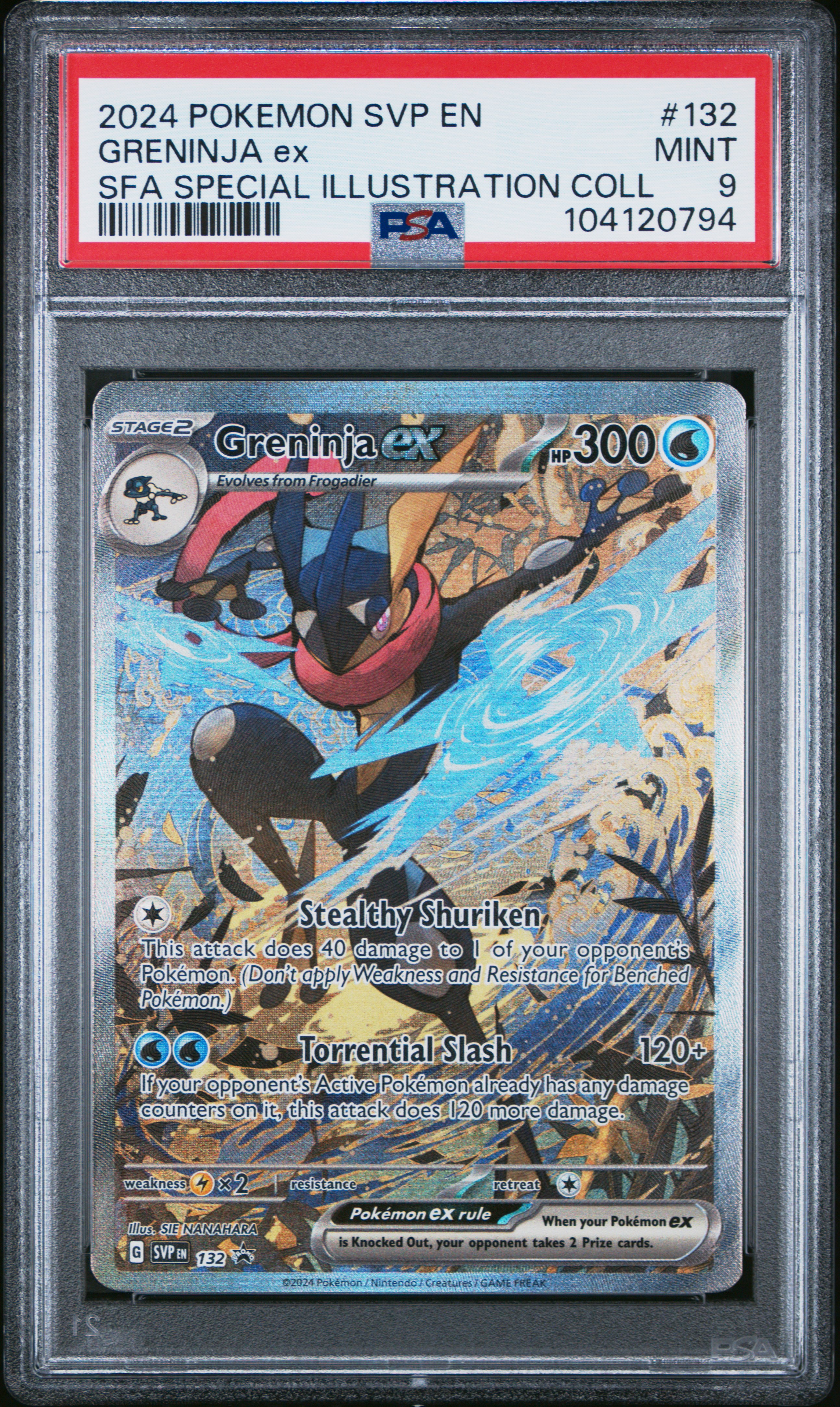 2024 Pokemon Svp En-Sv Black Star Promo Greninja Ex #132 (Sfa Special Illustration Coll) Mint 9 front