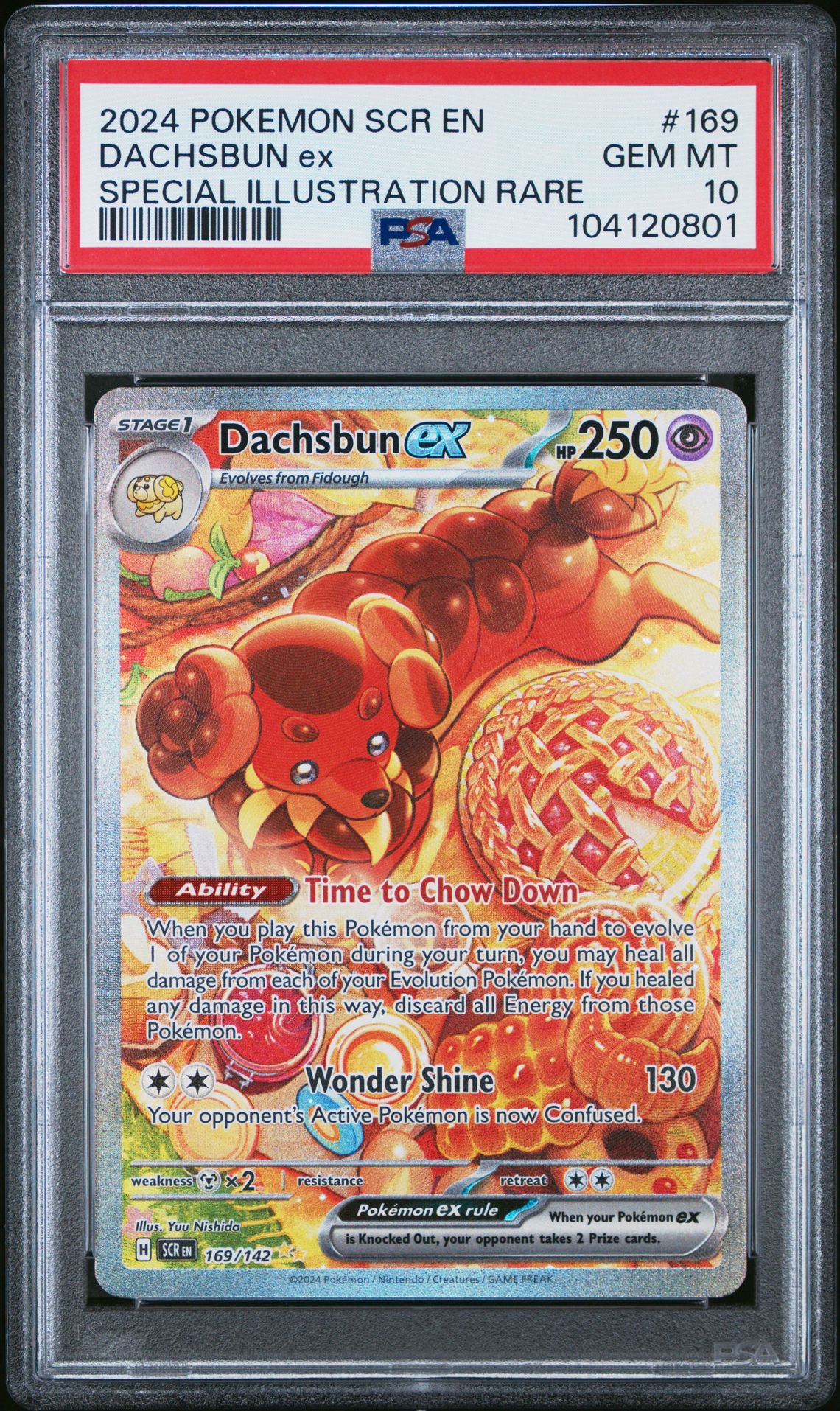 2024 Pokemon Scr En-Stellar Crown Dachsbun Ex #169 (Special Illustration Rare) Gem Mt 10 front
