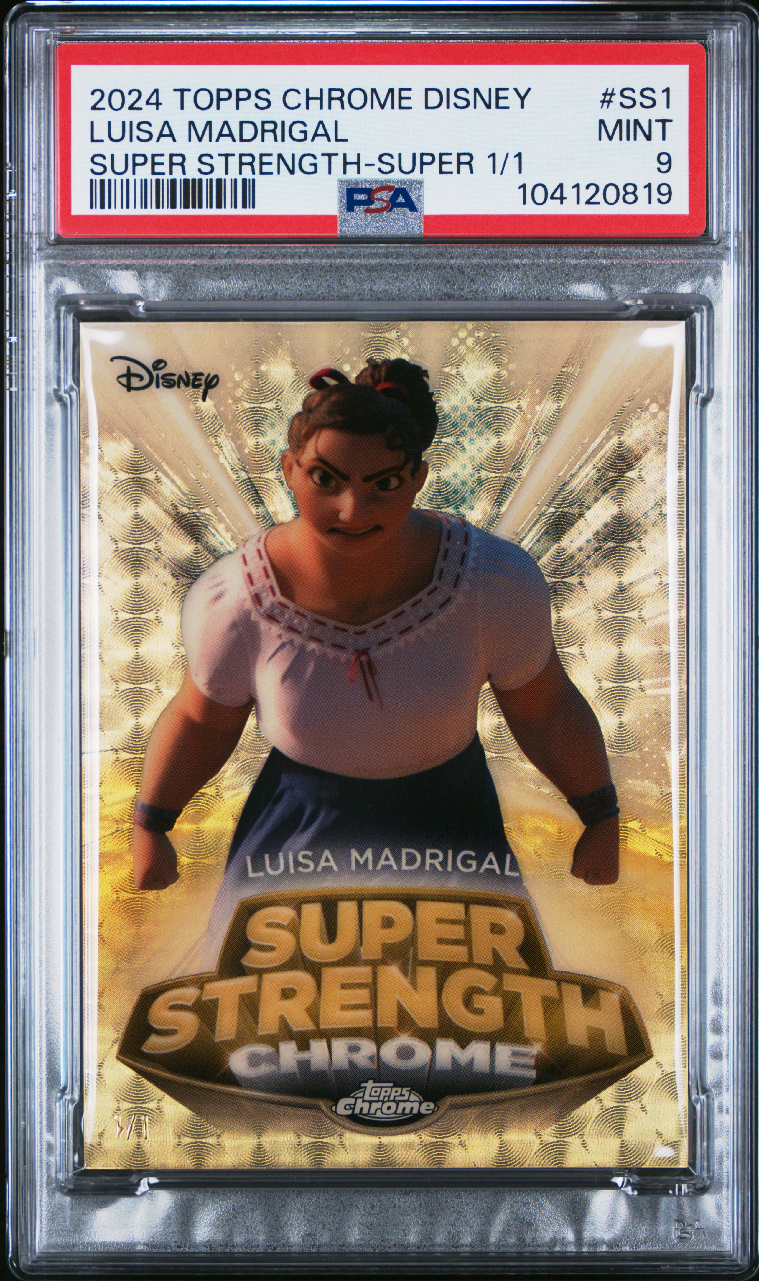 2024 Topps Chrome Disney Super Strength Chrome Luisa Madrigal #Ss1 (Super Strength-Super 1/1) Mint 9 front