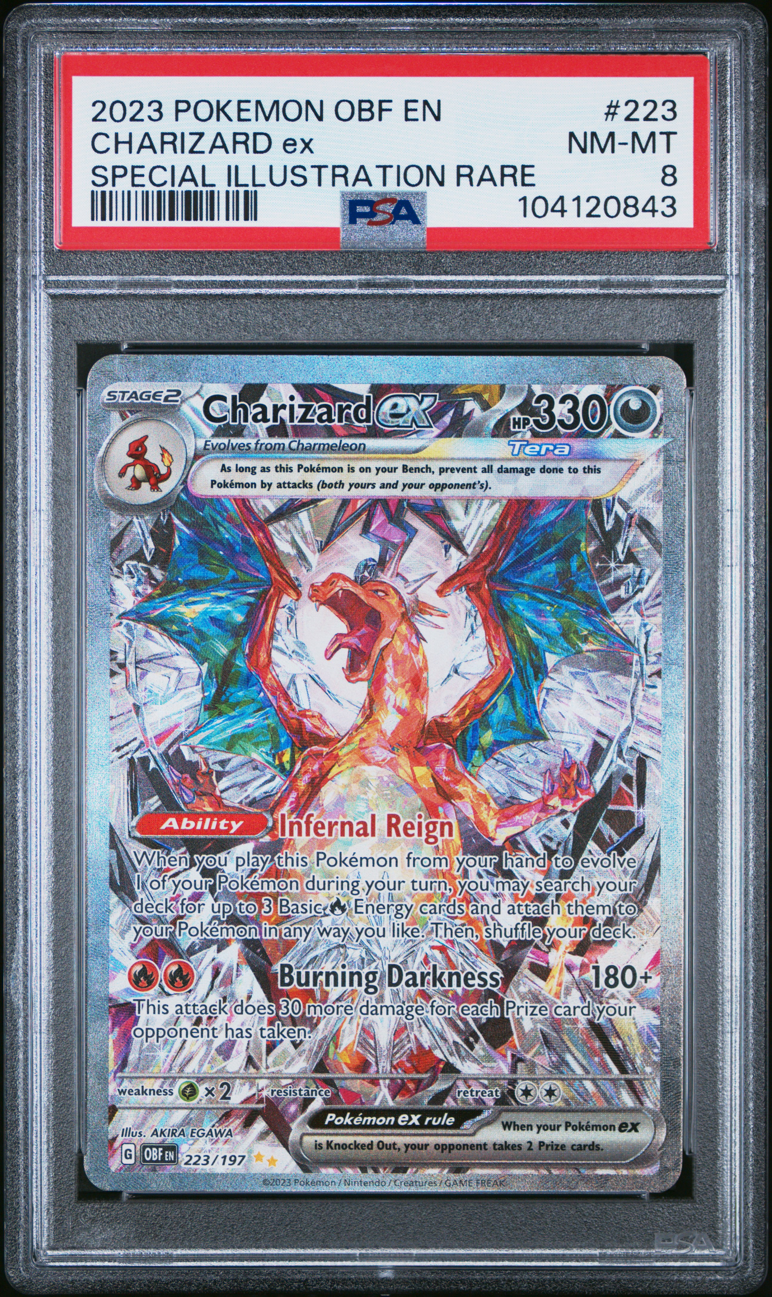 2023 Pokemon Obf En-Obsidian Flames Charizard Ex #223 (Special Illustration Rare) Nm-Mt 8 front