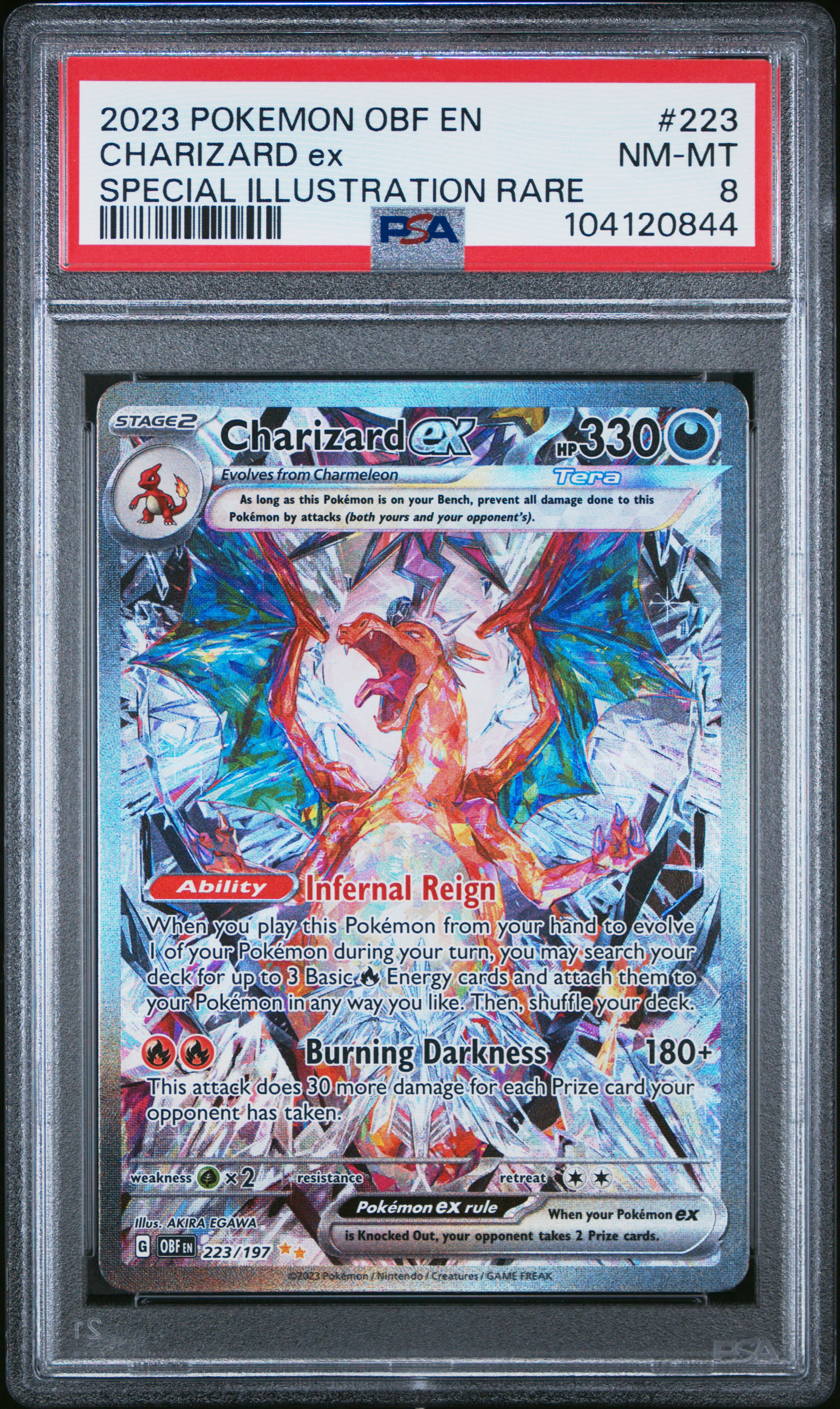 2023 Pokemon Obf En-Obsidian Flames Charizard Ex #223 (Special Illustration Rare) Nm-Mt 8 front