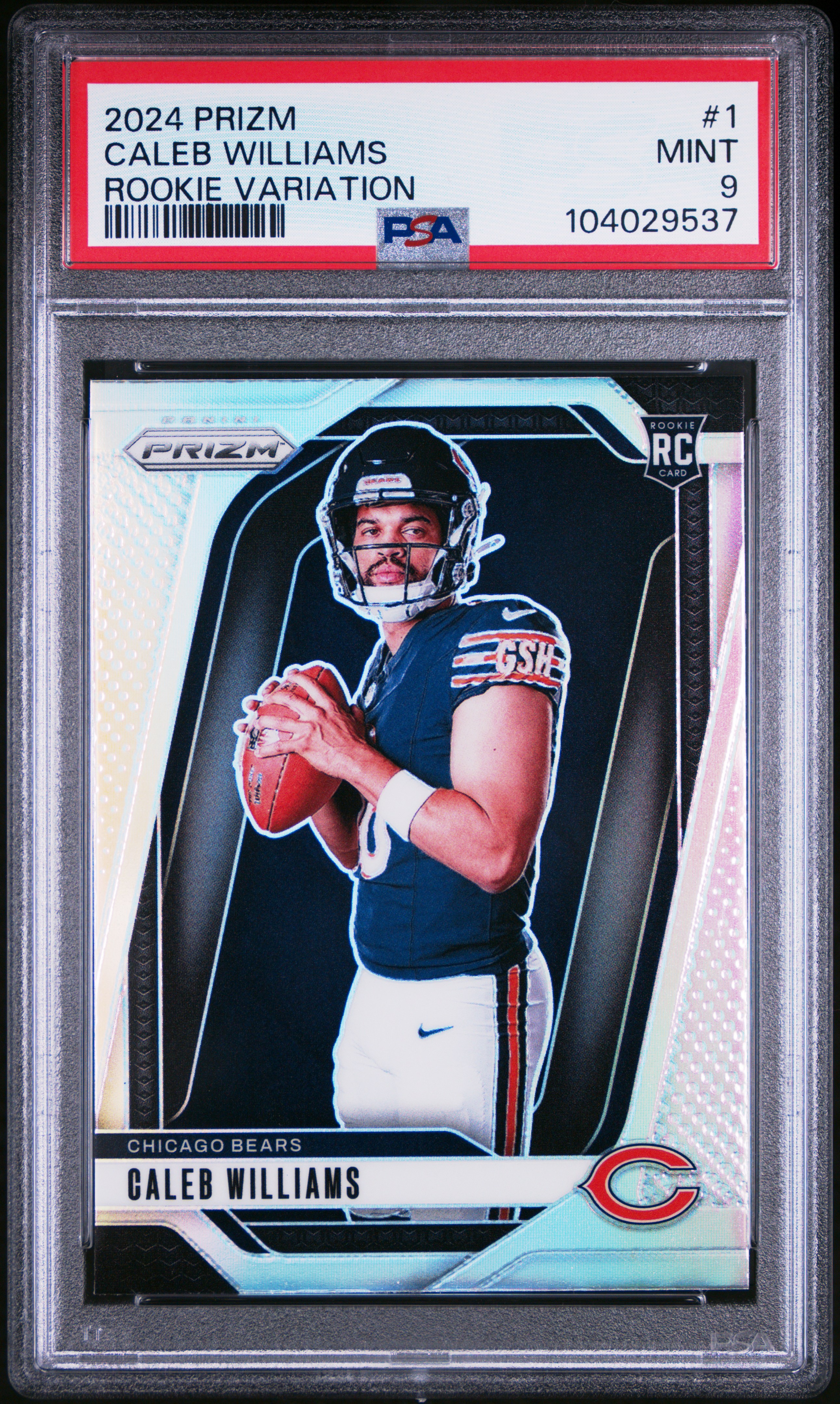 2024 Panini Prizm Rookie Variation Caleb Williams #1 Mint 9 front