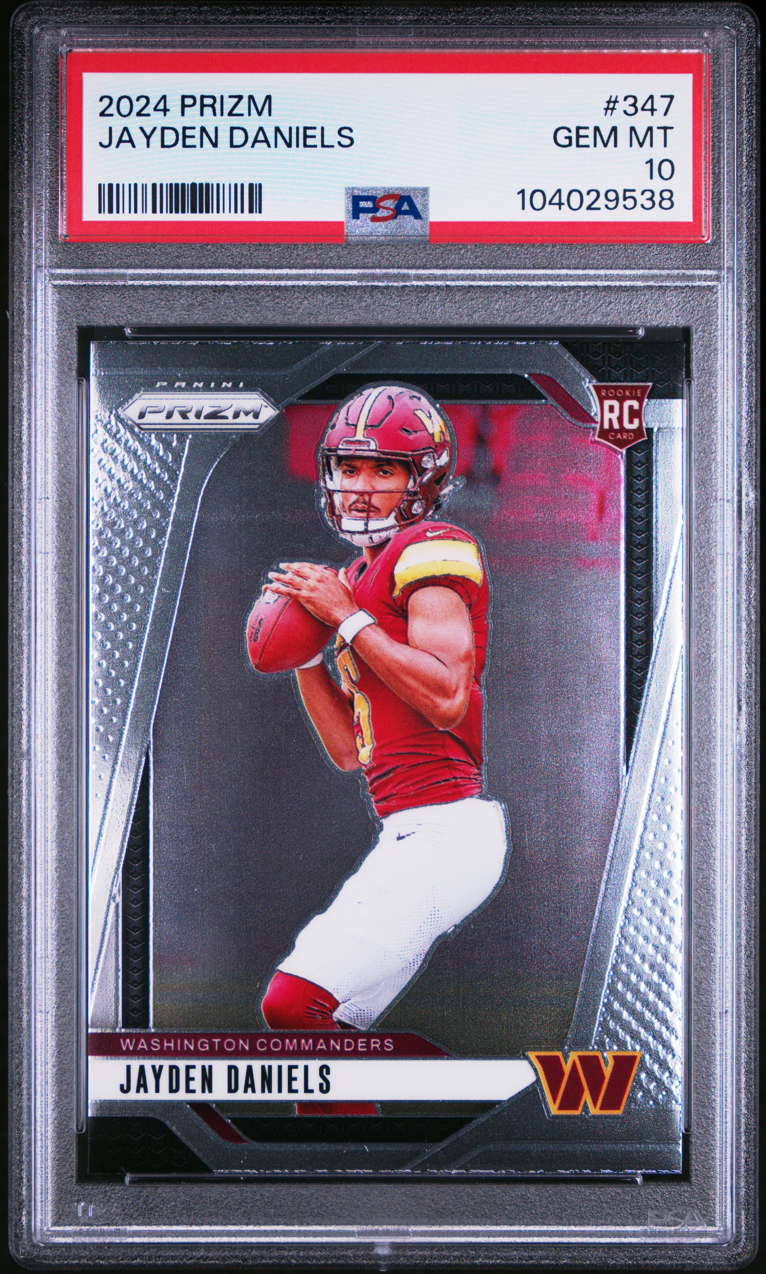 2024 Panini Prizm Jayden Daniels #347 Gem Mt 10 front