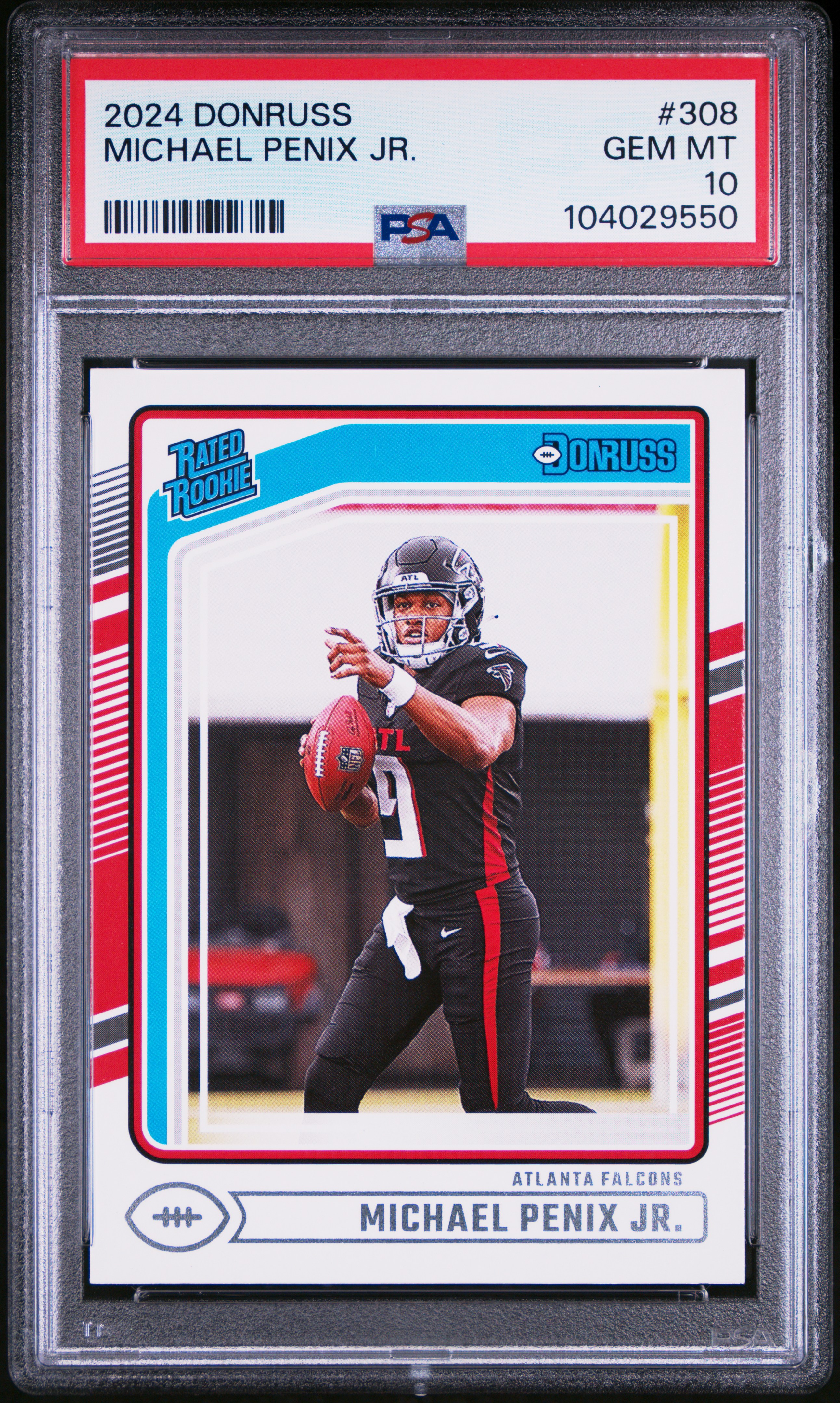 2024 Panini Donruss Michael Penix Jr. #308 Gem Mt 10 front