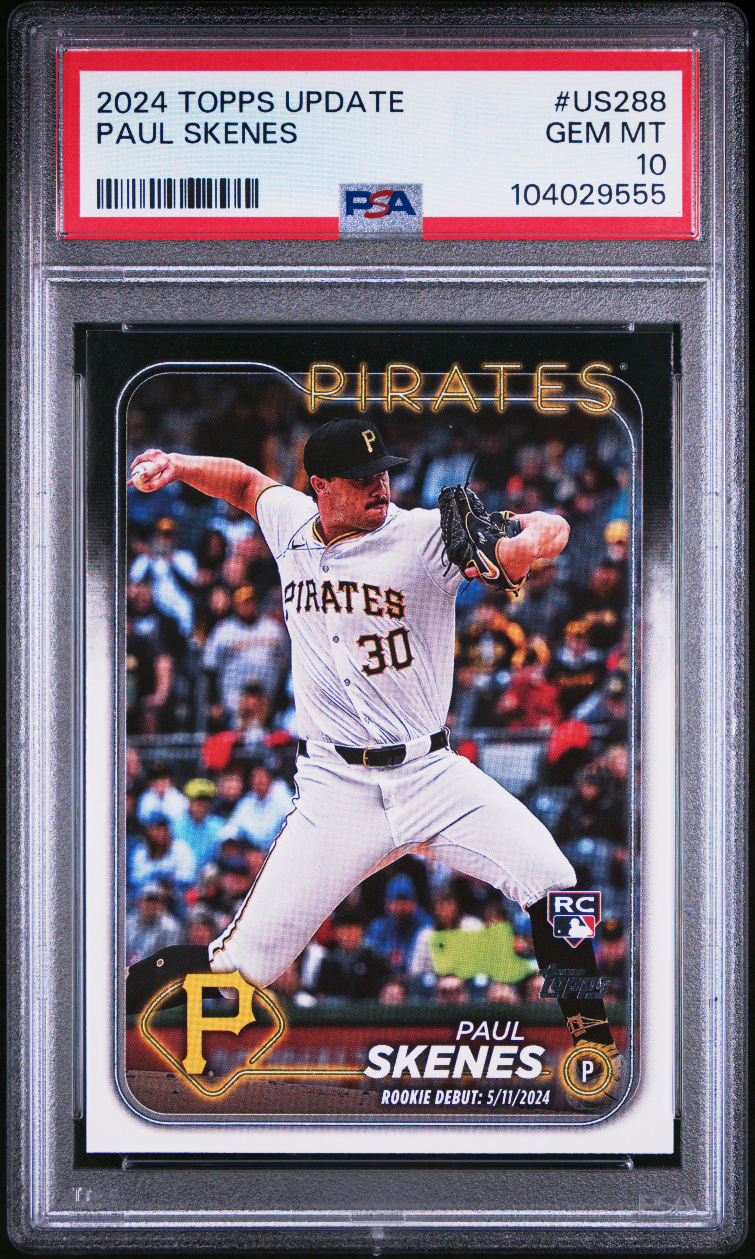 2024 Topps Update Paul Skenes #Us288 Gem Mt 10 front