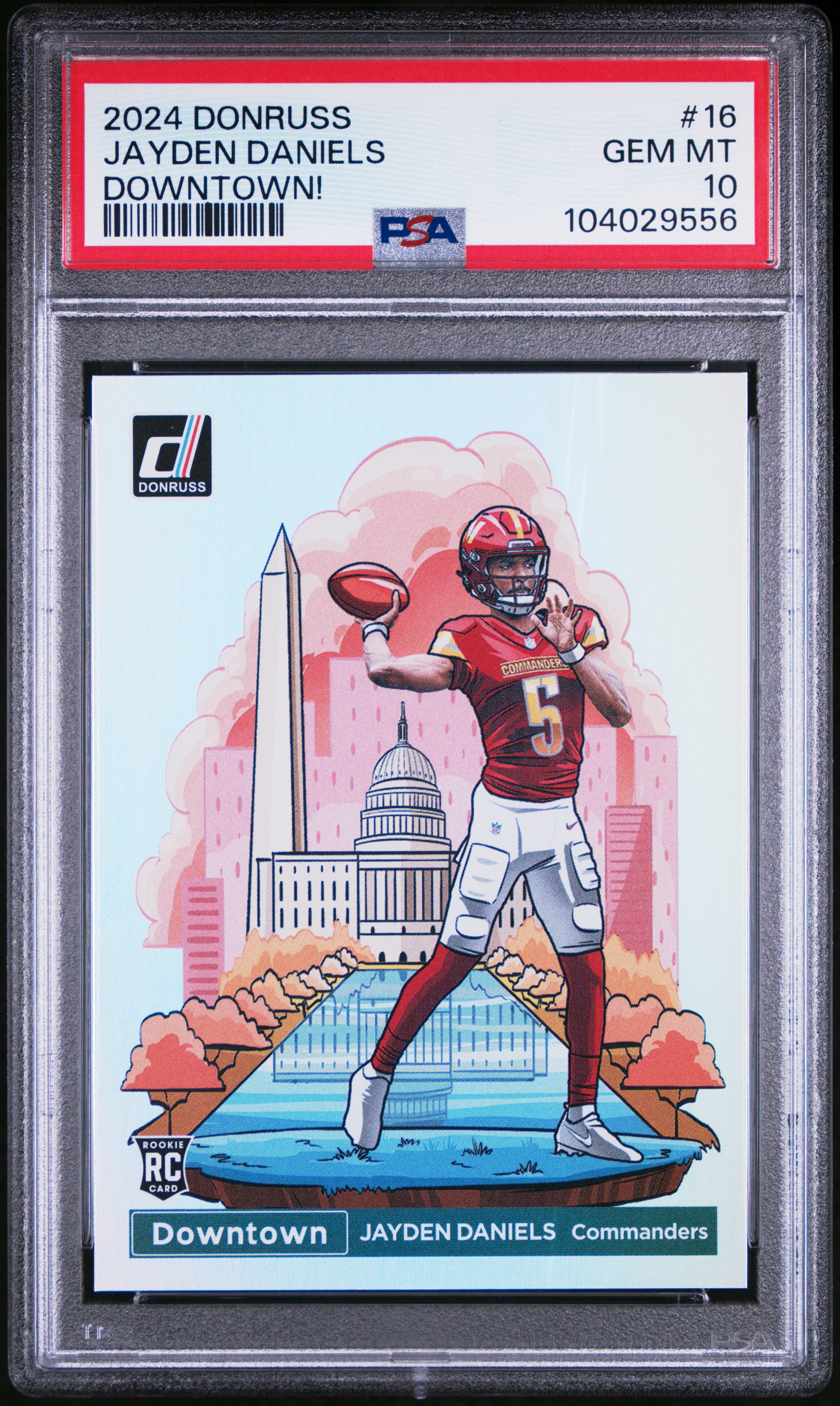 2024 Panini Donruss Downtown! Jayden Daniels #16 Gem Mt 10 front