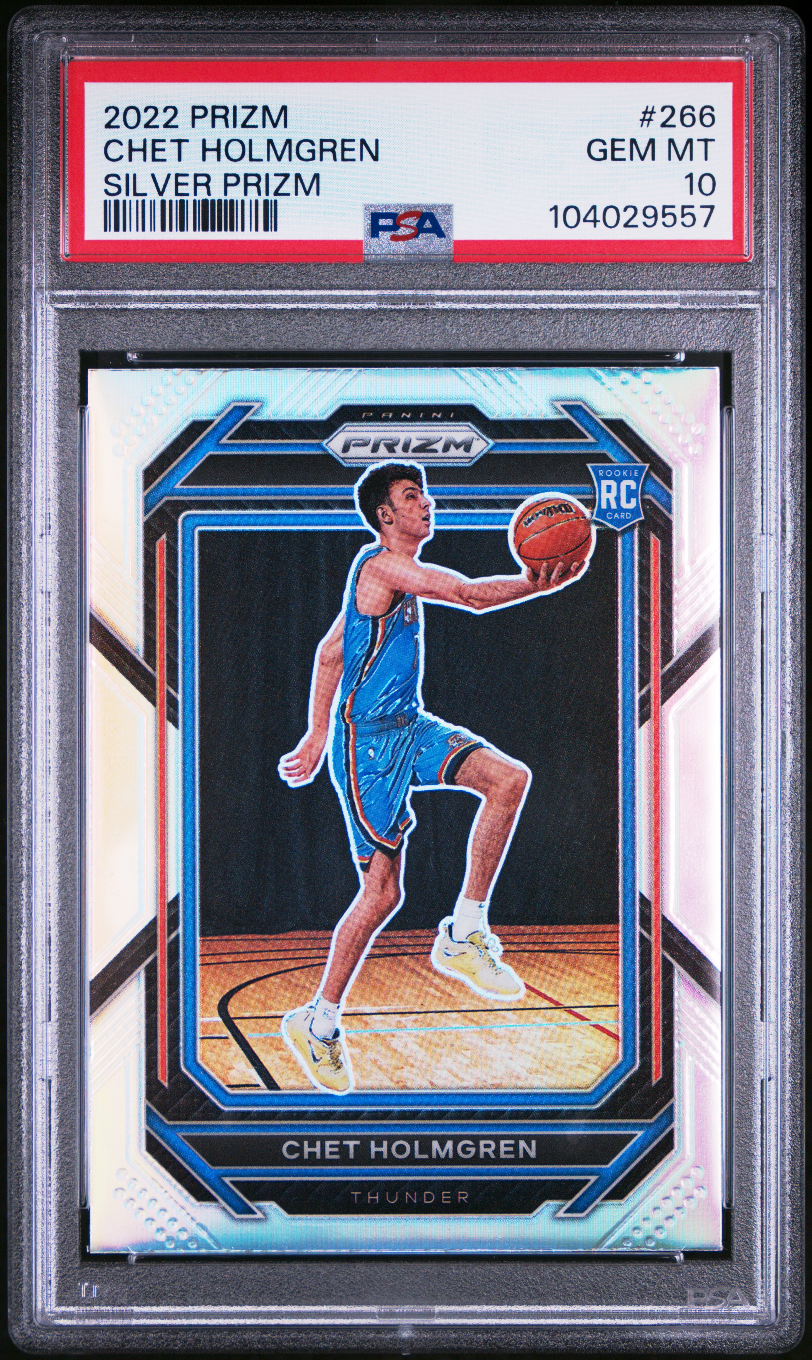 2022 Panini Prizm Chet Holmgren #266 (Silver Prizm) Gem Mt 10 front