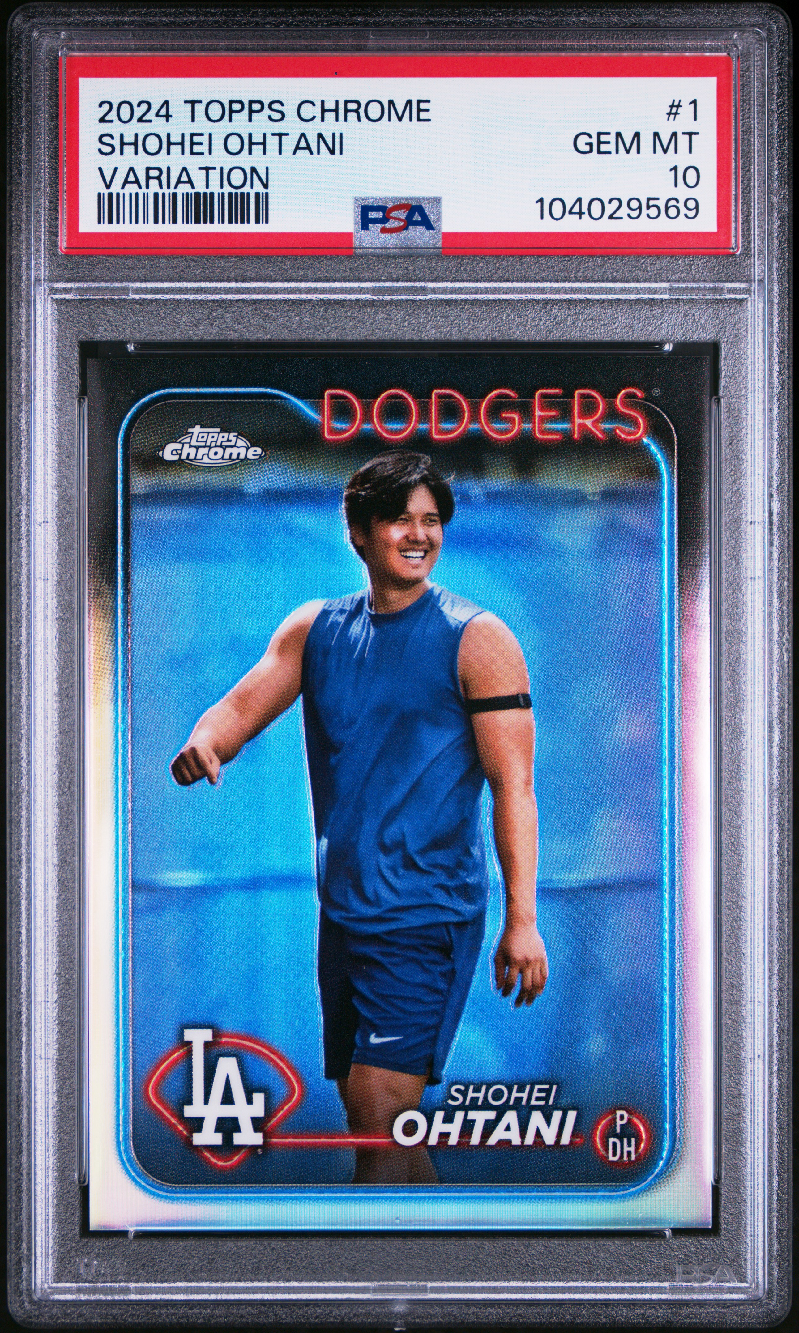 2024 Topps Chrome Shohei Ohtani #1 (Variation) Gem Mt 10 front