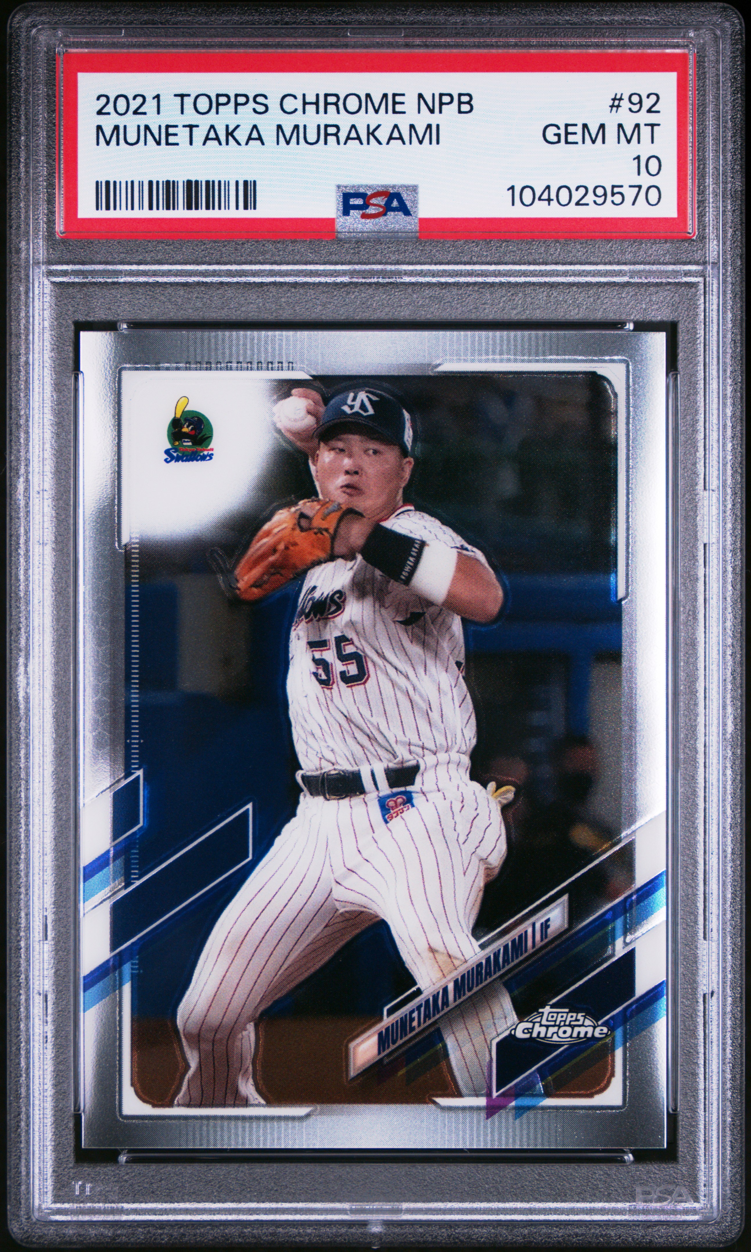 2021 Topps Chrome Nippon Professional Baseball Munetaka Murakami #92 Gem Mt 10 front