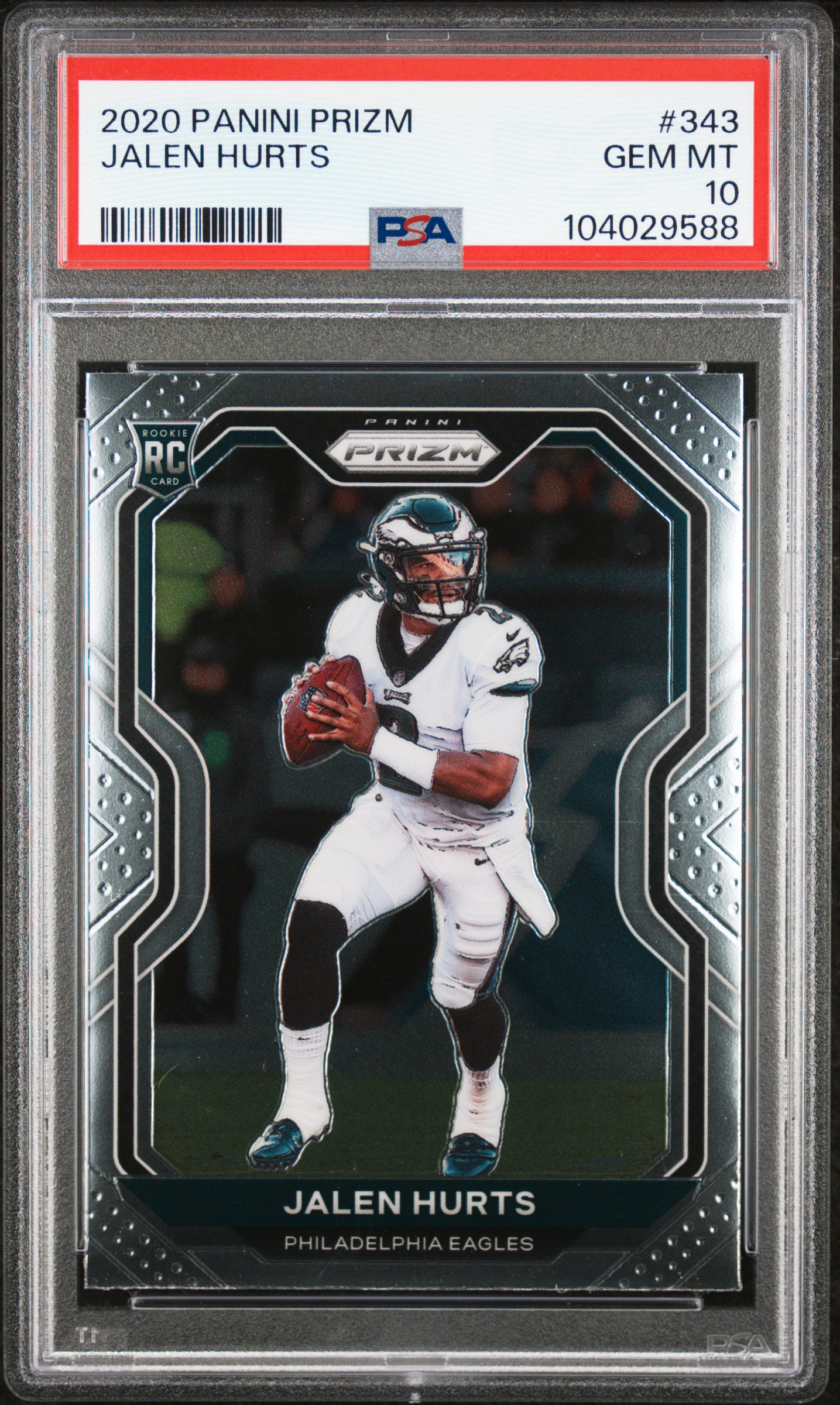 2020 Panini Prizm Jalen Hurts #343 Gem Mt 10 front