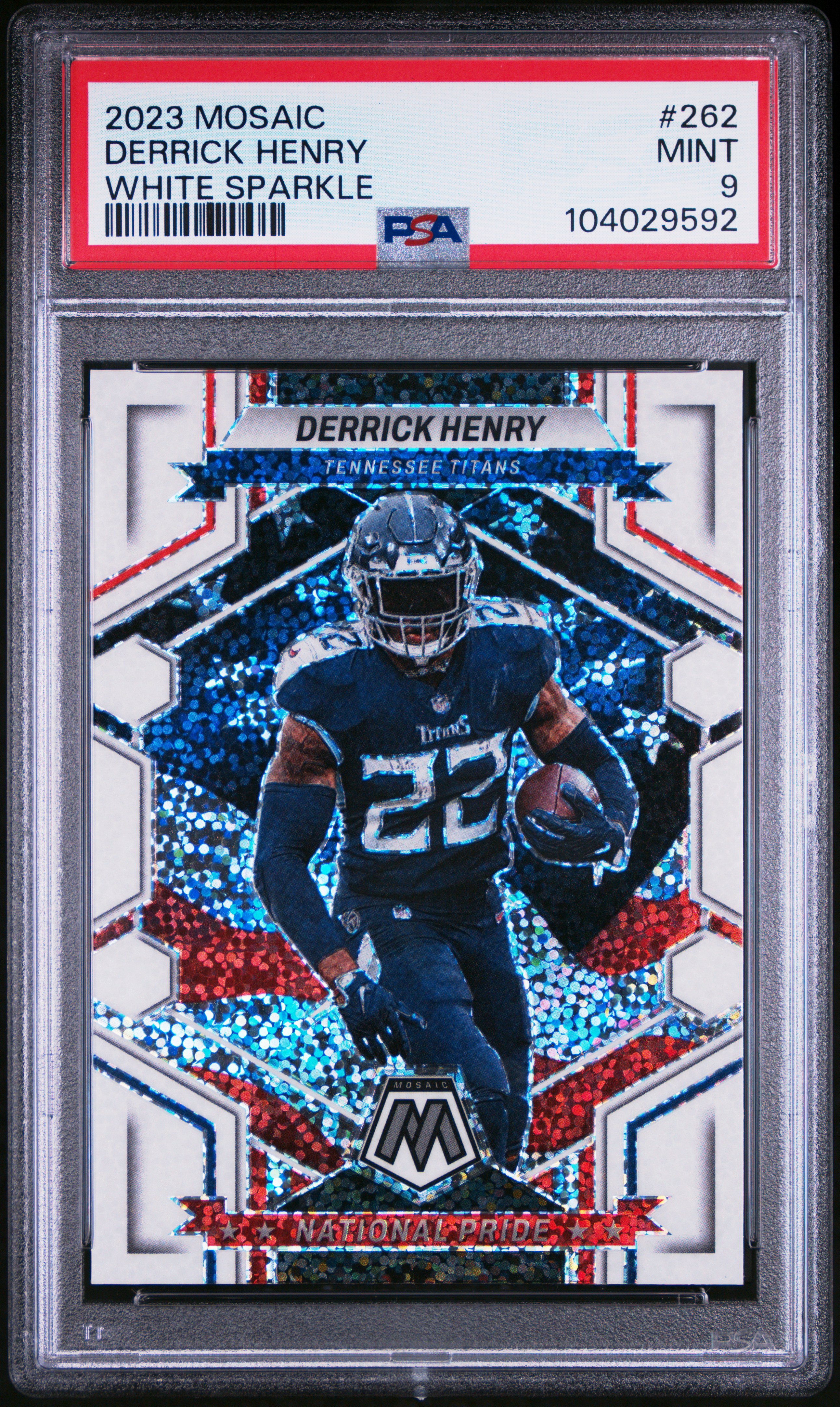 2023 Panini Mosaic Derrick Henry #262 (White Sparkle) Mint 9 front