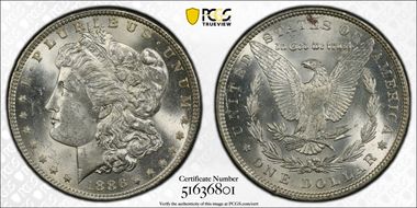 1886 $1 MS62