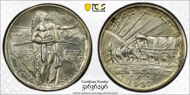 1937-D 50C Oregon MS66