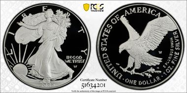 2025-W $1 Silver Eagle First Strike PR70DCAM