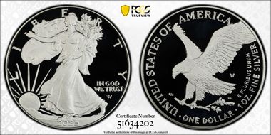 2025-W $1 Silver Eagle First Strike PR70DCAM