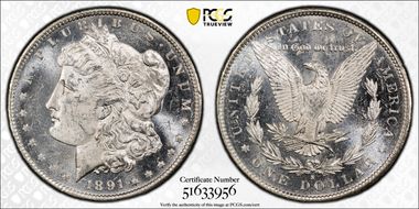 1891-S $1 MS63PL