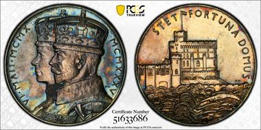 1935 Medal Eimer-2029b BHM-4249 Ag Silver Jubilee SP63