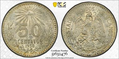 1938-M 50C KM-447  Ag MS64