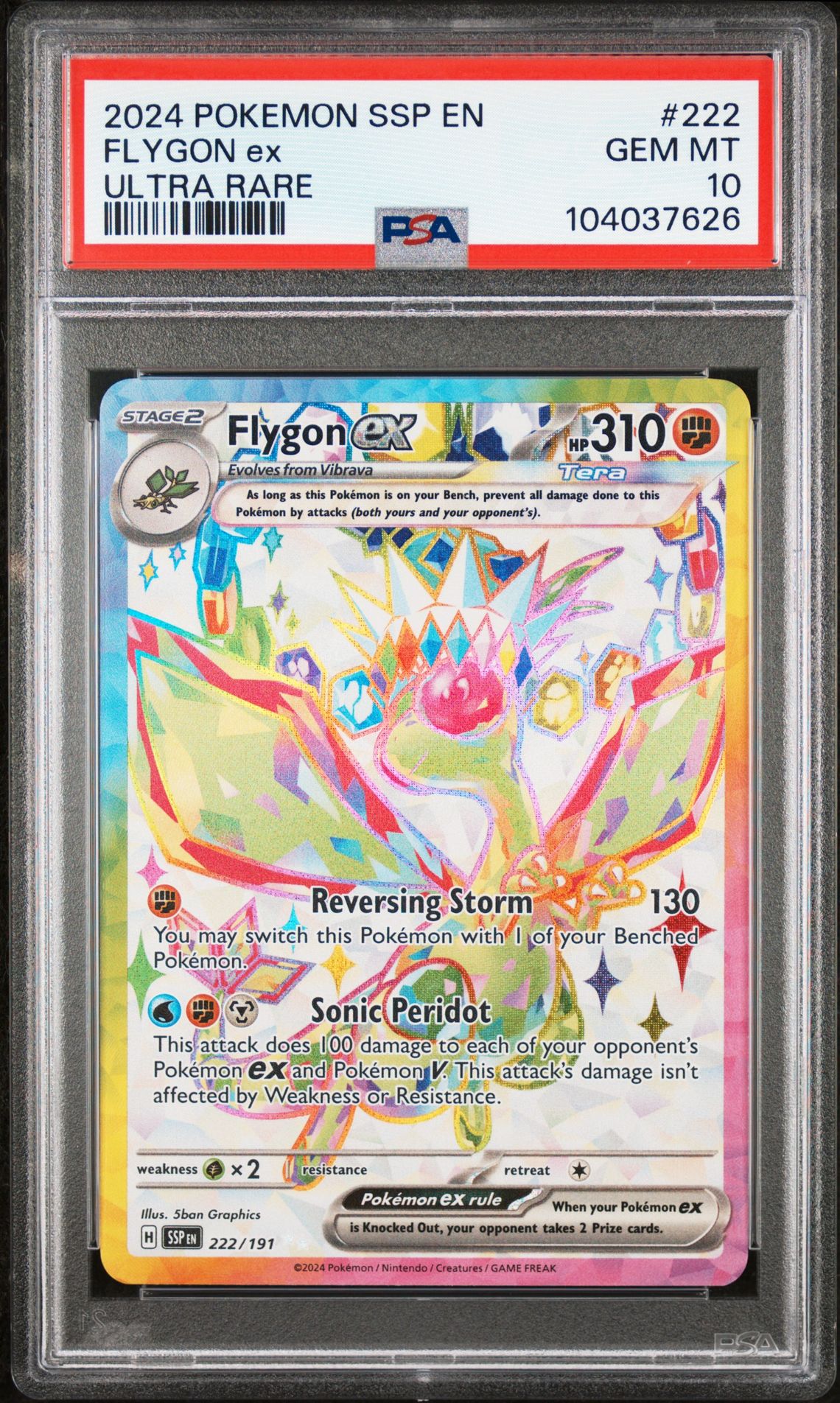 2024 Pokemon POKEMON SSP EN-SURGING SPARKS ULTRA RARE #222 Flygon Ex front
