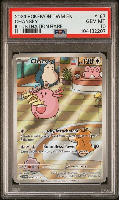 2024 Pokemon Twm En-Twilight Masquerade Chansey #187 (Illustration Rare) Gem Mt 10 front