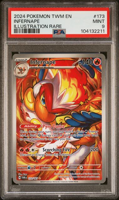 2024 Pokemon Twm En-Twilight Masquerade Infernape #173 (Illustration Rare) Mint 9 front