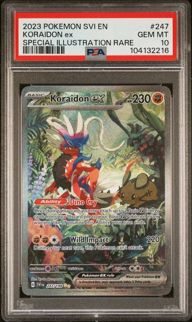 2023 Pokemon Svi En-Scarlet & Violet Koraidon Ex #247 (Special Illustration Rare) Gem Mt 10 front