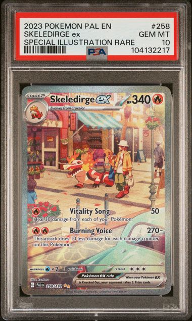 2023 Pokemon Pal En-Paldea Evolved Skeledirge Ex #258 (Special Illustration Rare) Gem Mt 10 front