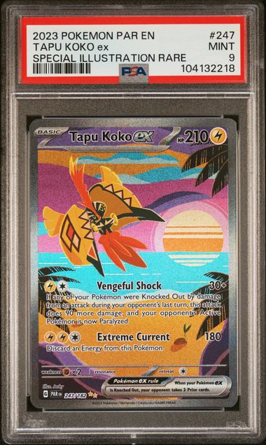 2023 Pokemon Par En-Paradox Rift Tapu Koko Ex #247 (Special Illustration Rare) Mint 9 front