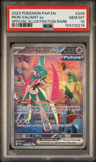 2023 Pokemon Par En-Paradox Rift Iron Valiant Ex #249 (Special Illustration Rare) Gem Mt 10 front