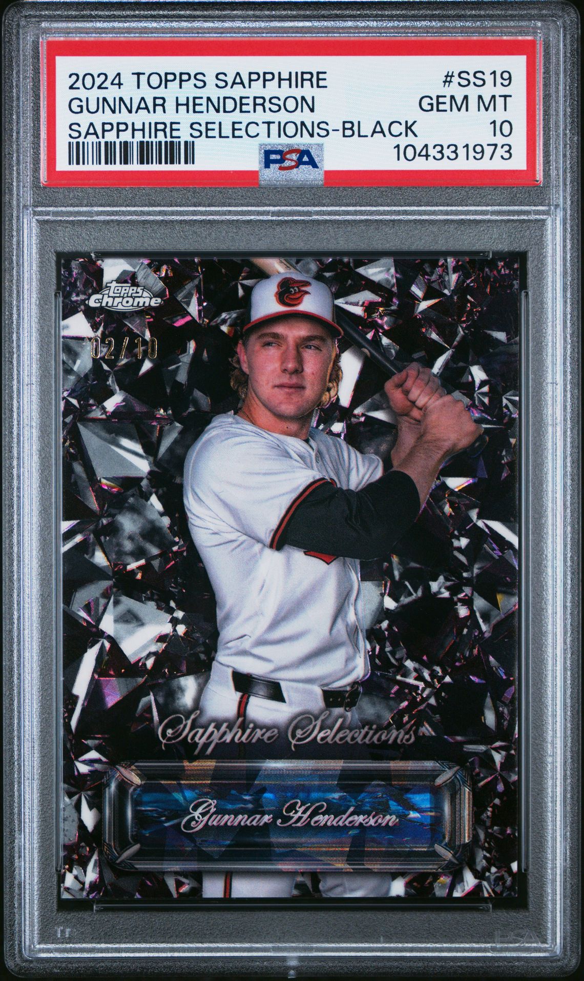 2024 Topps TOPPS CHROME SAPPHIRE SAPPHIRE SELECTIONS BLACK #SS19 Gunnar Henderson front