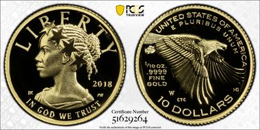 2018-W $10 American Liberty High Relief PR70DCAM