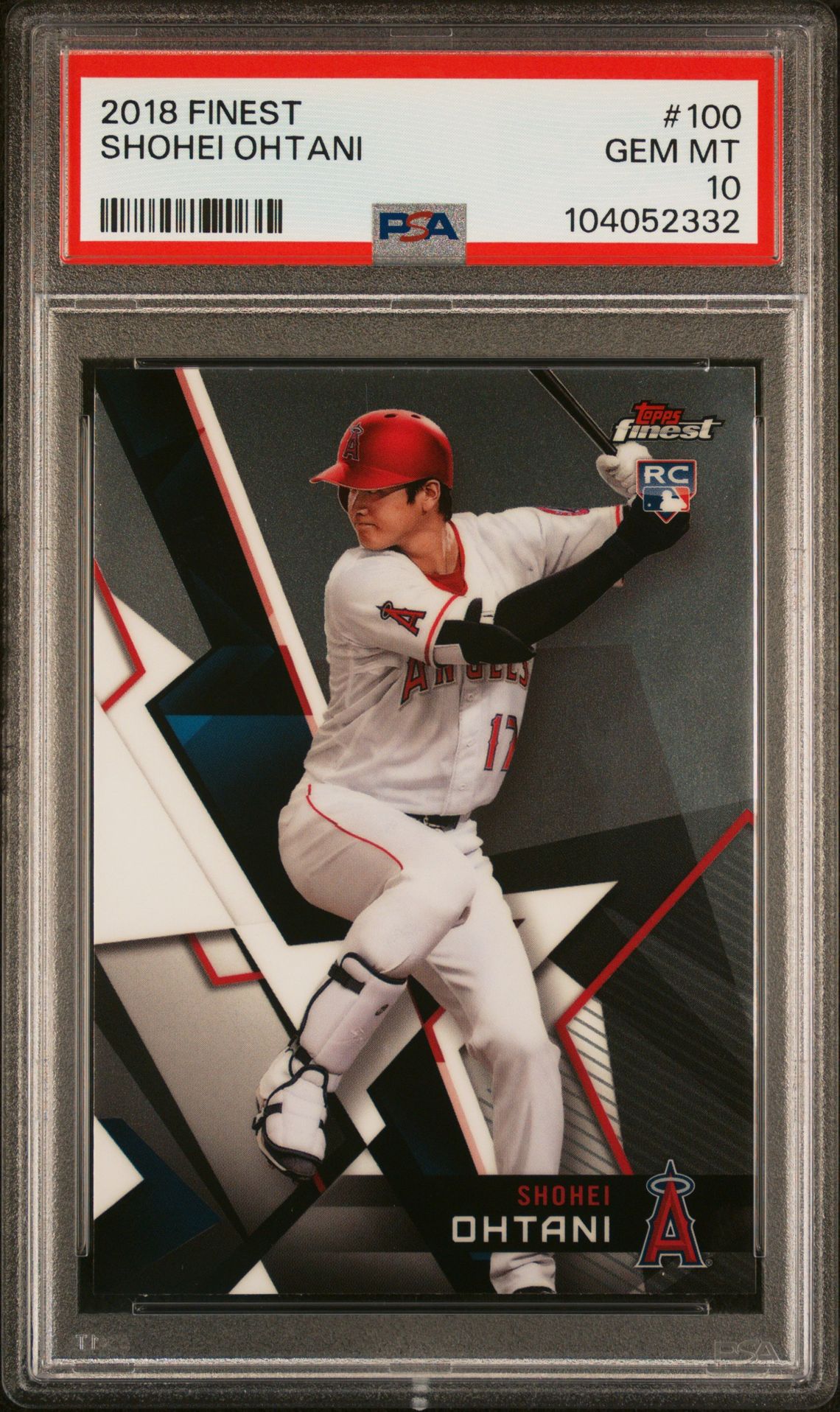 2018 Topps FINEST #100 Shohei Ohtani front