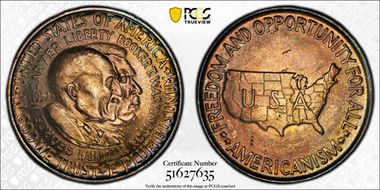 1952 50C Washington-Carver MS64