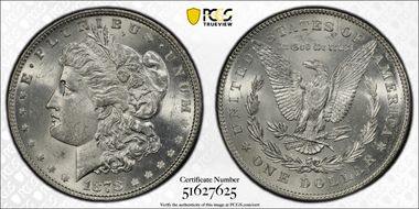 1878 7/8TF $1 Weak MS63